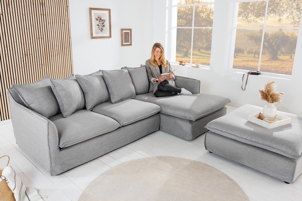 riess-ambiente Ecksofa HEAVEN 255cm grau, Einzelartikel günstig online kaufen