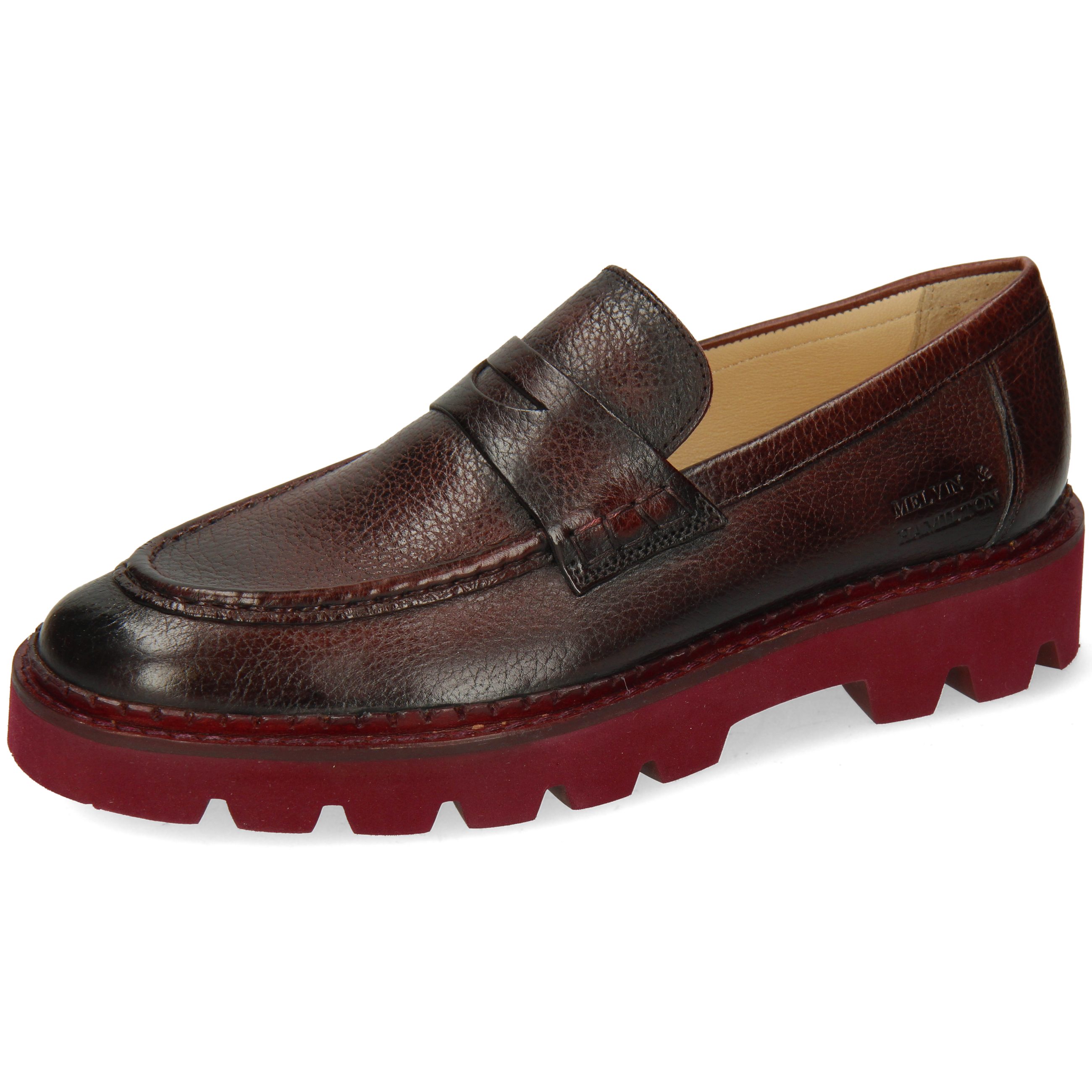 Melvin & Hamilton Jade 6 Loafer Prato Marone Lining Burgundy