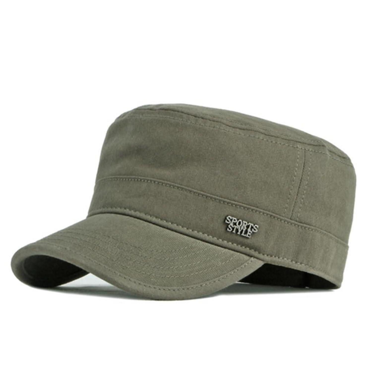 LuxusKollektion Flat Cap Cap Herren Damen Baumwolle Flatcap Sonnenhut Einheitsgröße Armeegrün