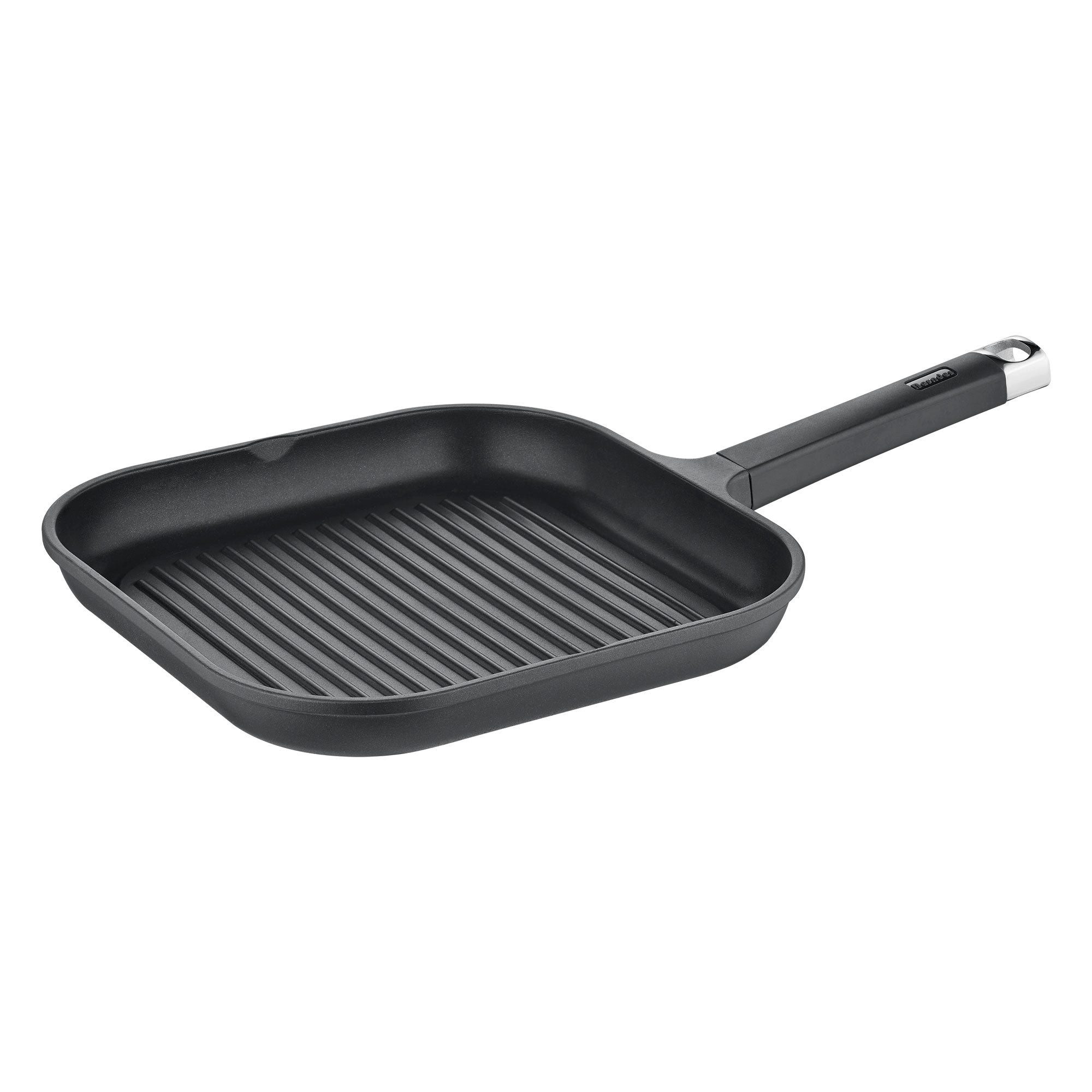 Berndes Grillpfanne 28x28 cm, Aluminium, schwarz - Edition 100, Aluminium-Vakuumdruckguss