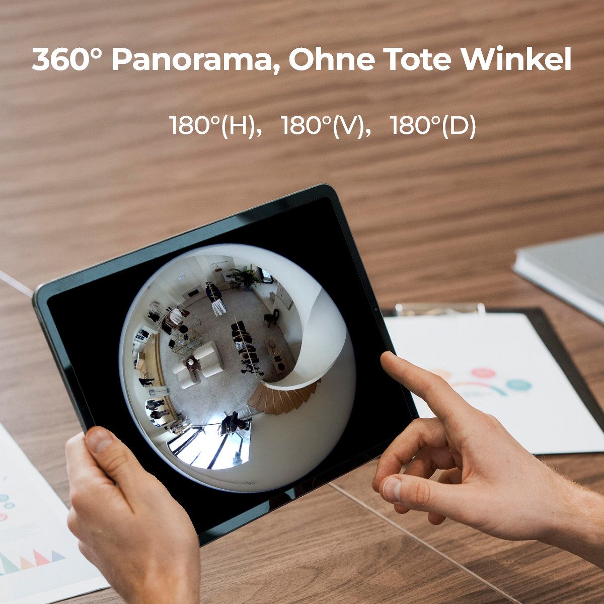 Reolink Überwachungskamera FE-PoE (Innenbereich, Außenbereich, Bewegungserkennung, Personenerkennung, 2-Wege-Audio, 360° Pan, 6MP)