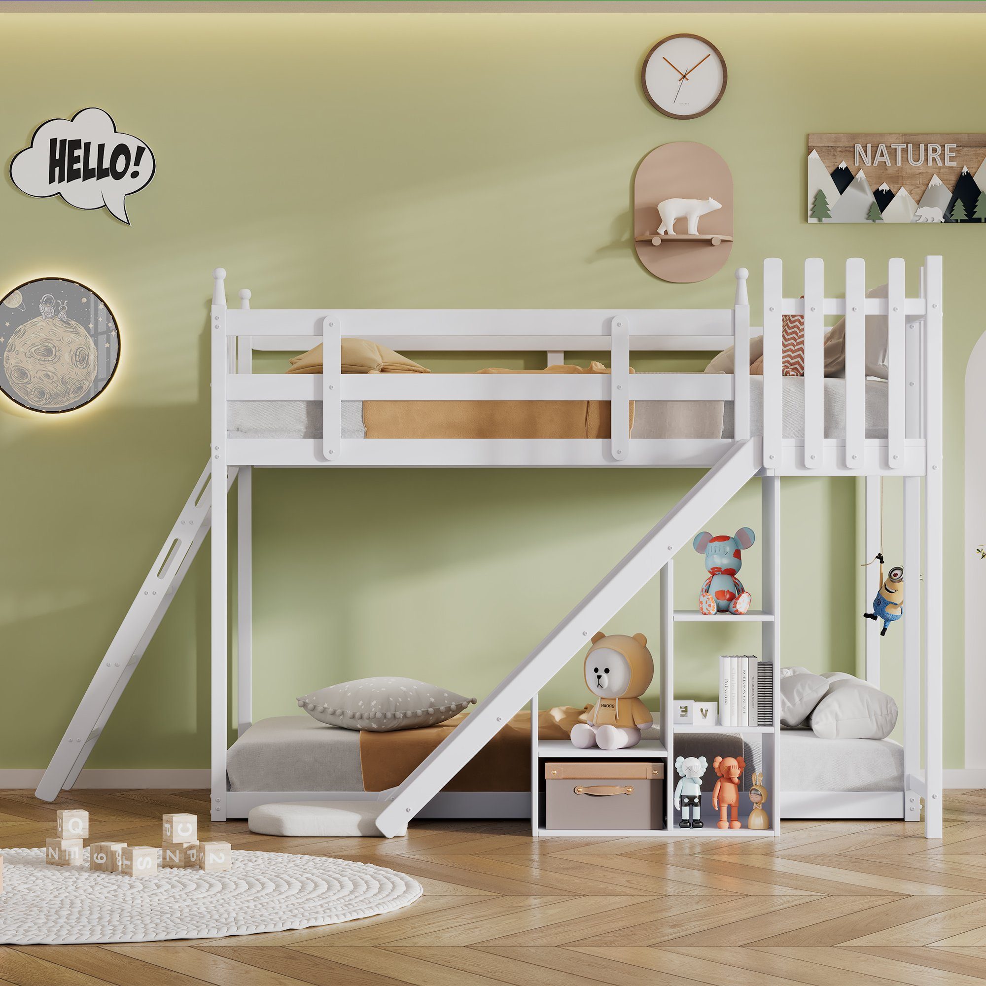 HAUSS SPOLE Etagenbett 90x200cm mit Bettvorhang, günstig online kaufen