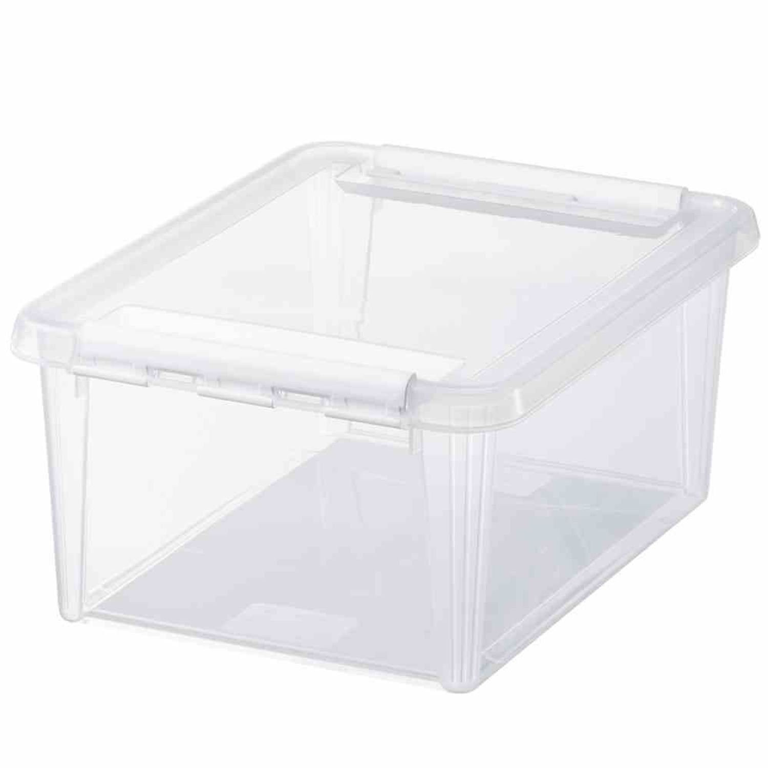 Aufbewahrungsbox Clipbox transparent flach 14 l SmartStore Home 15