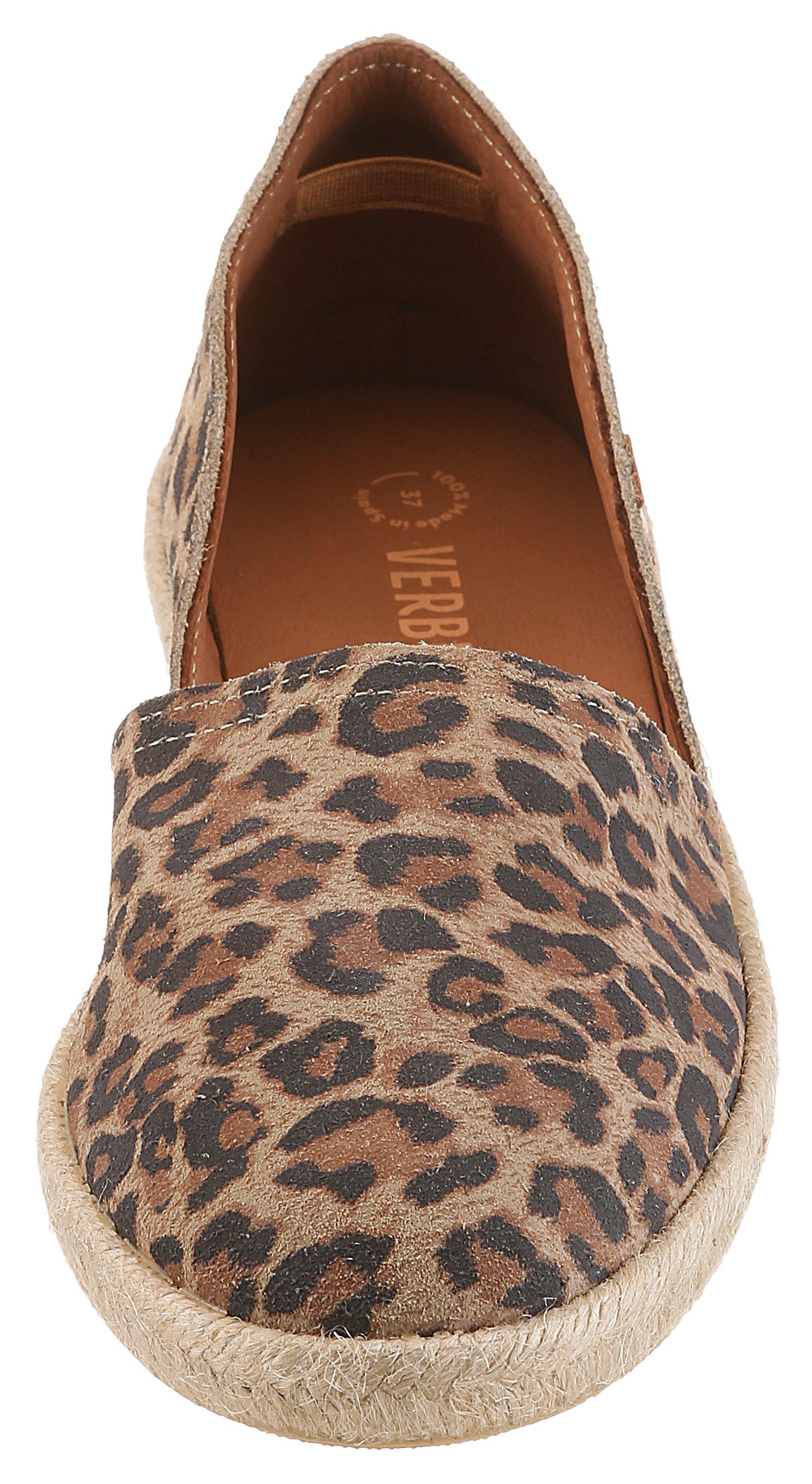 VERBENAS Espadrille Strandschuh, Sommerschuh, Loafer im trendigen Animal-Look