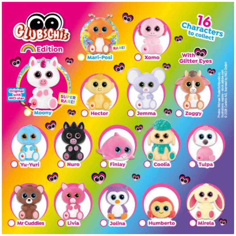 Blue Ocean Spielfigur Glubschis Sammelfiguren Rainbow Serie 6 - Glubschi Glitzer Figur, - Alle 16 Figuren