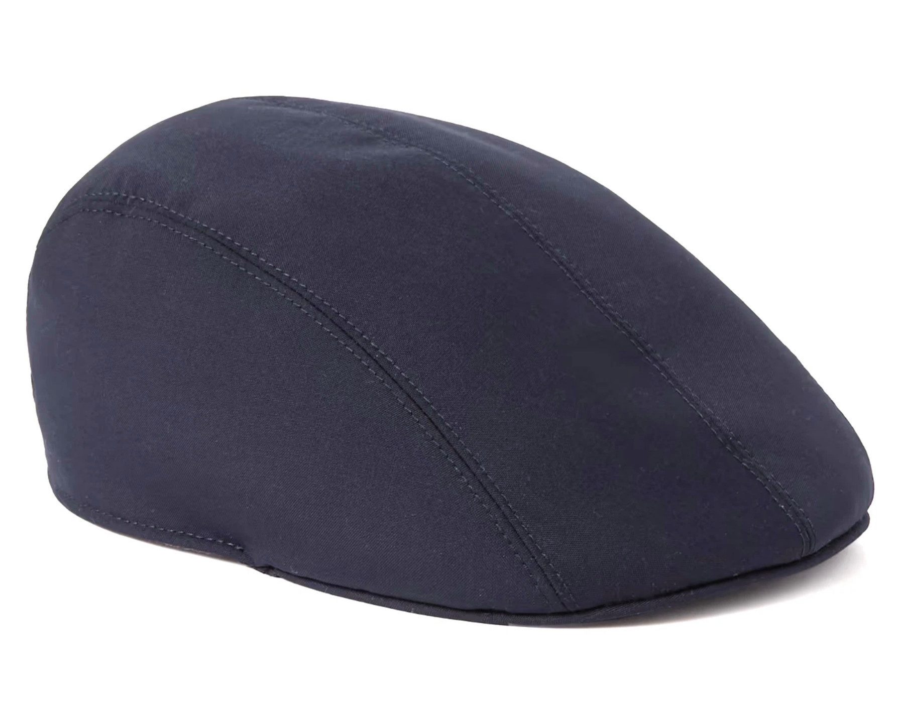 BRUNELLO CUCINELLI Schiebermütze Mütze Cap Schurwoll-Twill (Super 120s) mit Kaschmirfutter Verstellbarer Lederriemen mit Metallschnalle