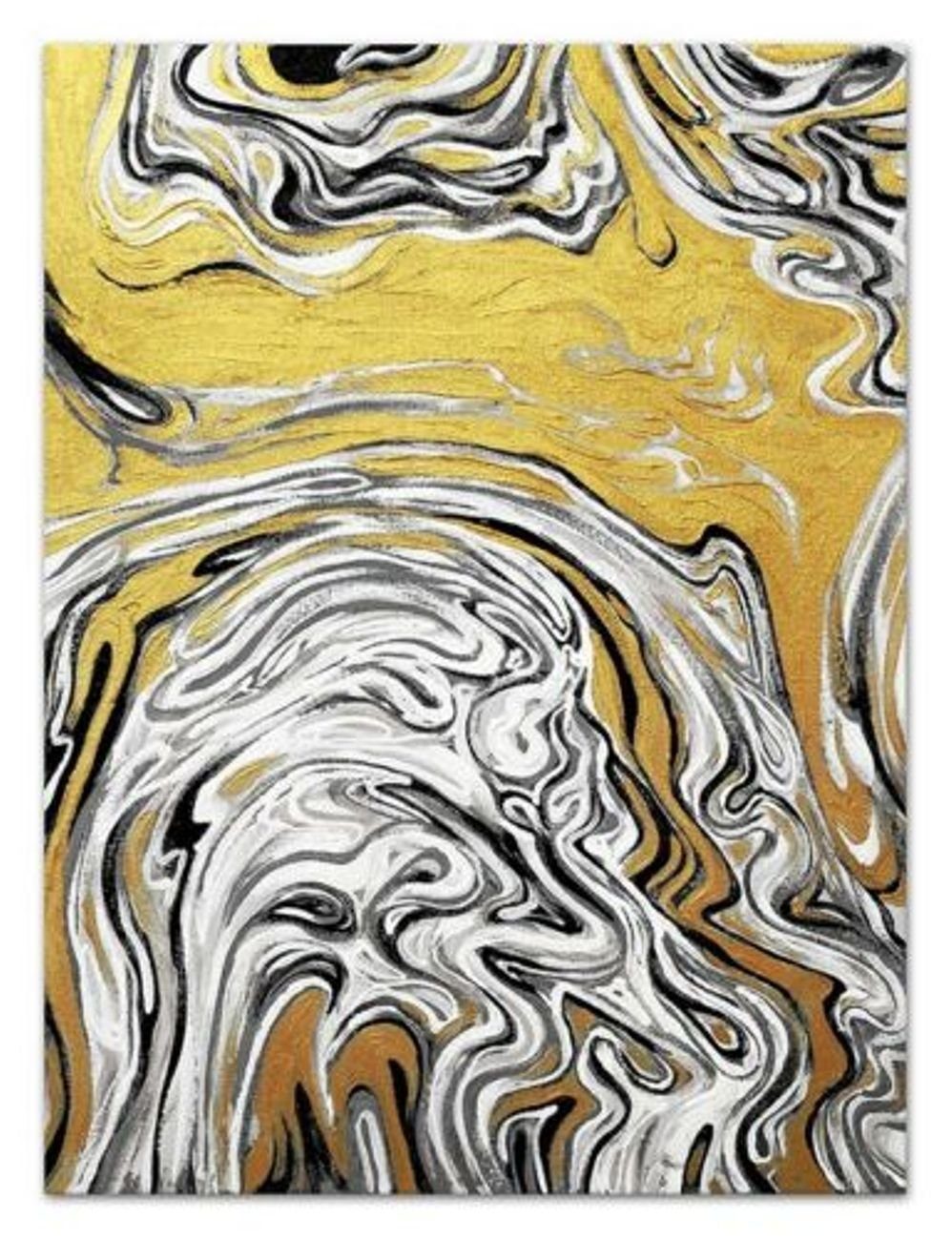 Handarbeit Ölbilder Kunst Gemälde Echte Ölbild JVmoebel Abstrakt Moderne G100015,