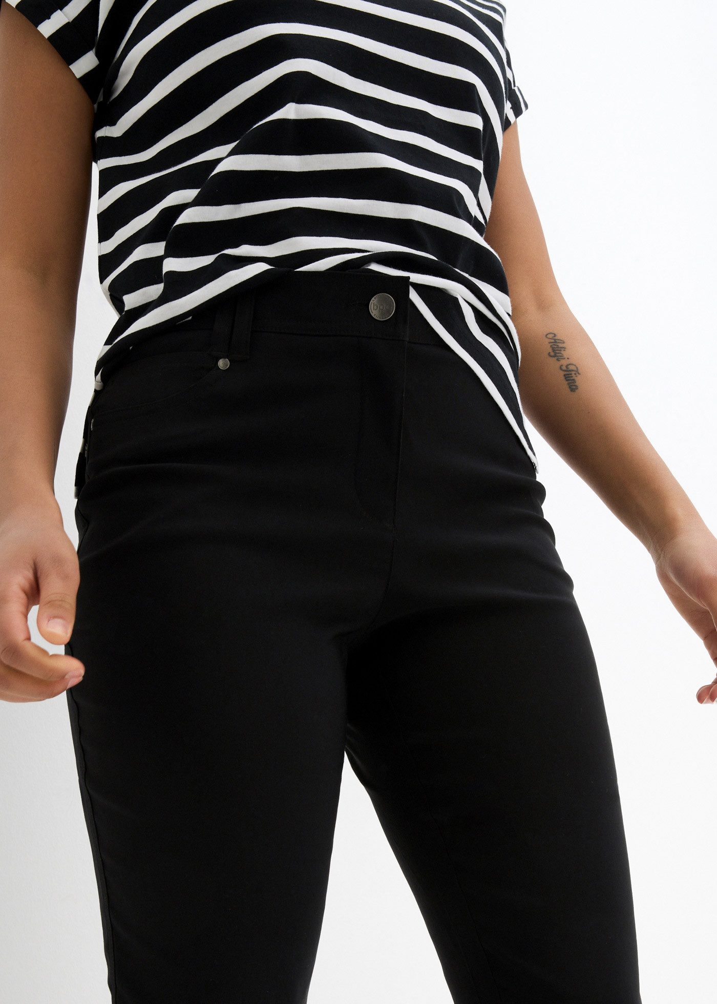 bonprix Stretch-Hose aus Polyester, Viskose und Elasthan, mit Bequembund, Regular Fit