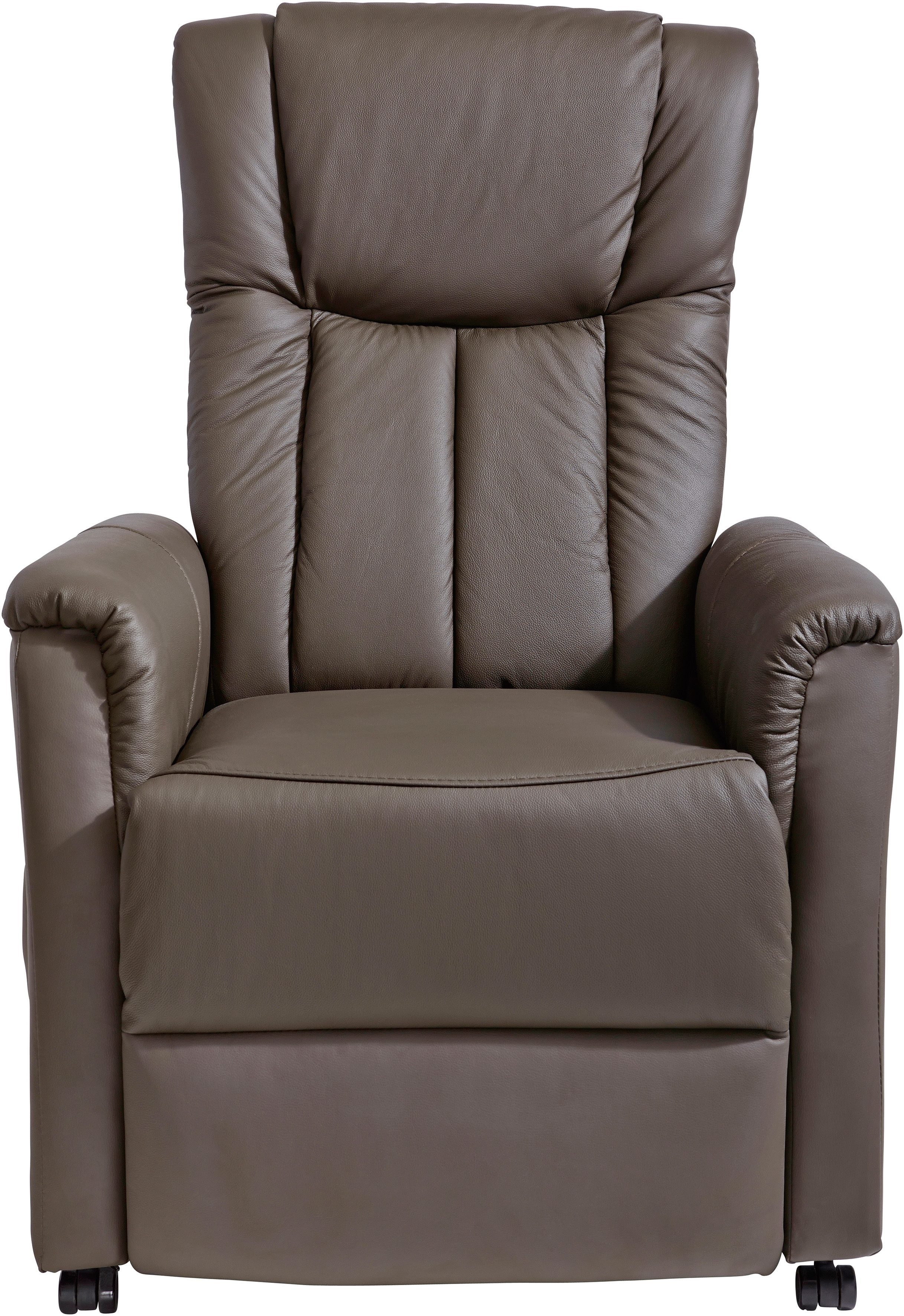 elektrischer Relaxfunktion TV-Sessel Aufstehhilfe, und mit Collection Triest Duo Taschenfederkern braun Stahlwellenunterfederung mit