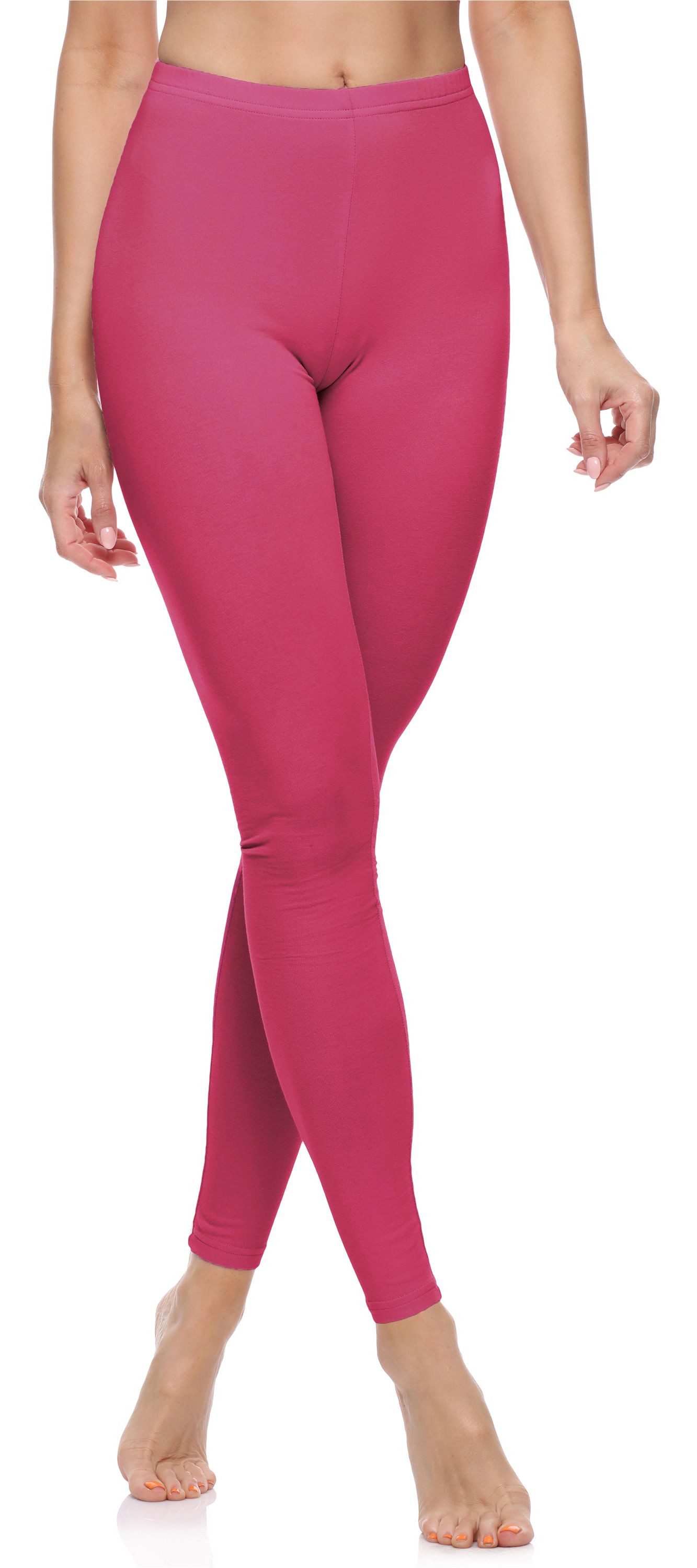 Merry Style Leggings Damen Hosen lang aus Baumwolle MS10-198 (1-tlg) elastischer Bund, eng – Bild 2 von 5