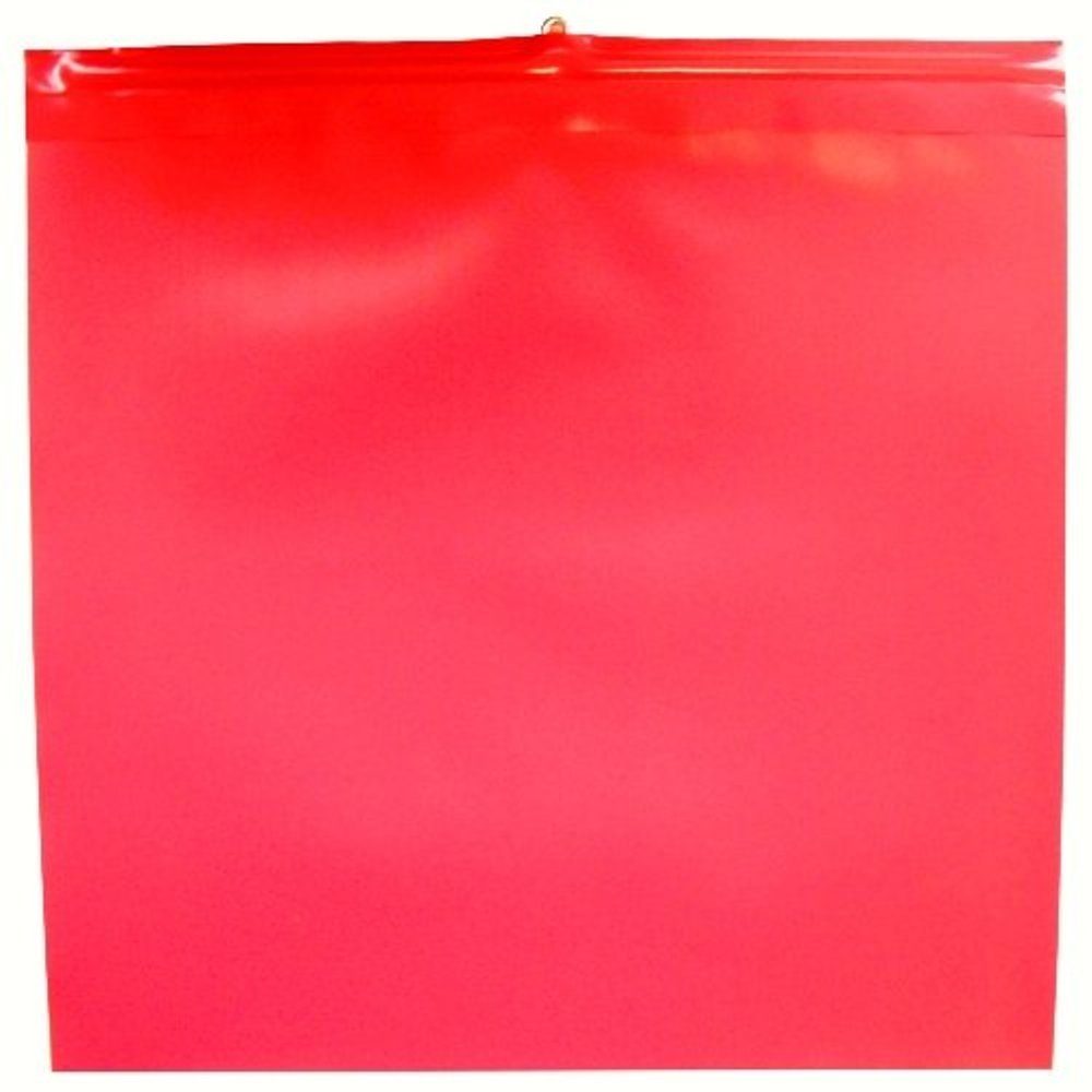 AnyTools Sicherheitsfahne Warnflagge rot 30 x 30 cm, mit Runddrahtbügel