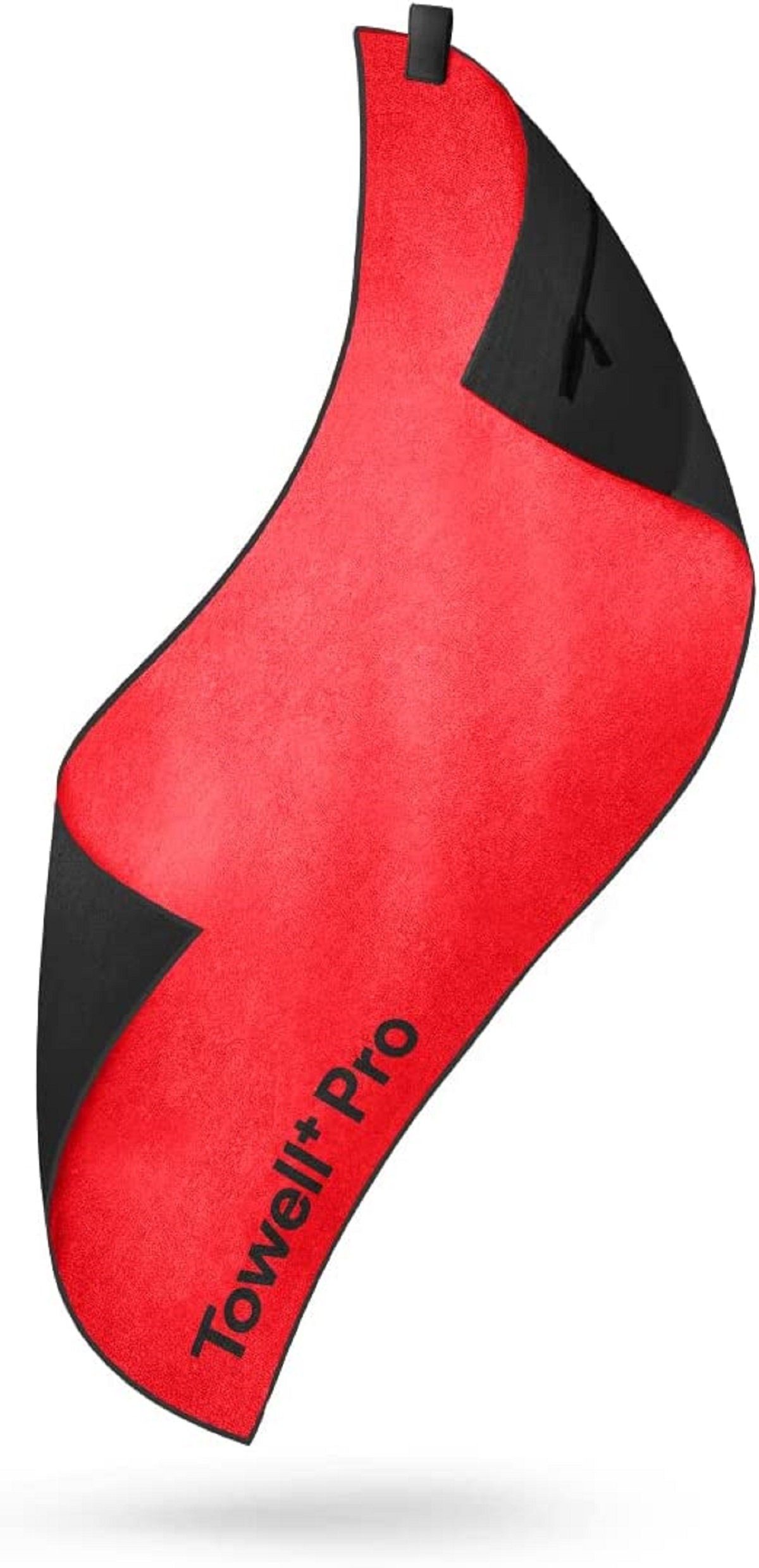 Stryve Sporthandtuch TOWELL + Pro (105 x 42,5cm) Neon Red, mit Magnet, Tasche + Rutschschutz