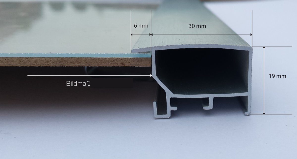 Aluminium 20,3x20,3 myposterframe cm, Schwarz, Aluminium (1 Einzelrahmen Bilderrahmen Triton, Stück),