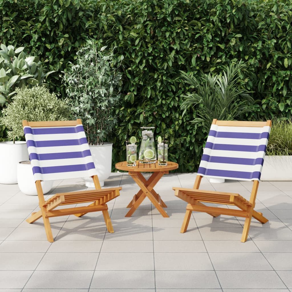 vidaXL Gartenstuhl Gartenstühle 2 Stk. Blau günstig online kaufen