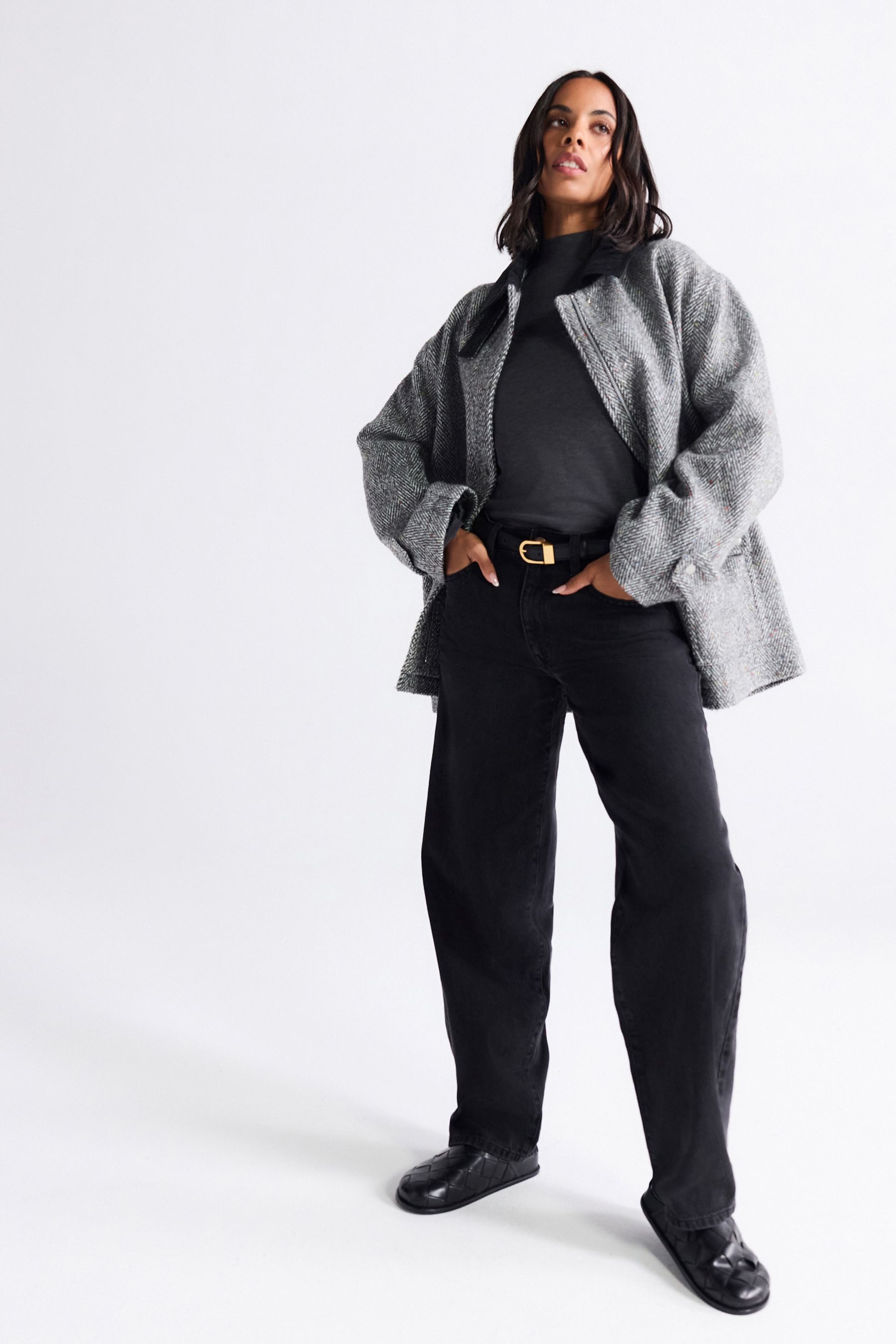 Next Weite Jeans Jeans mit mittelhohem Bund und weitem Bein (1-tlg)