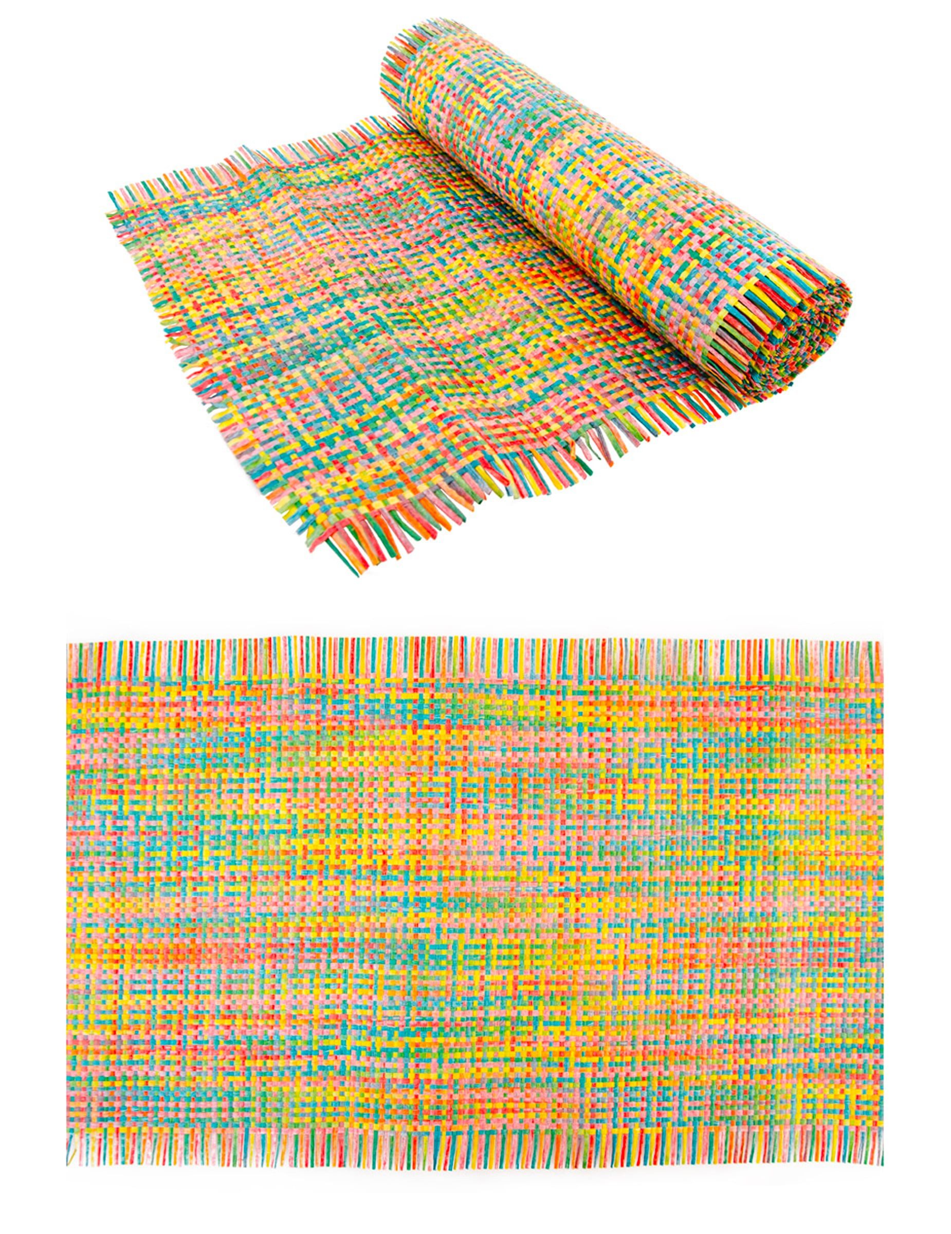 CHAKS Kostüm Bunter Tischläufer aus Matte 30 cm x 3 m für Mexiko-Party