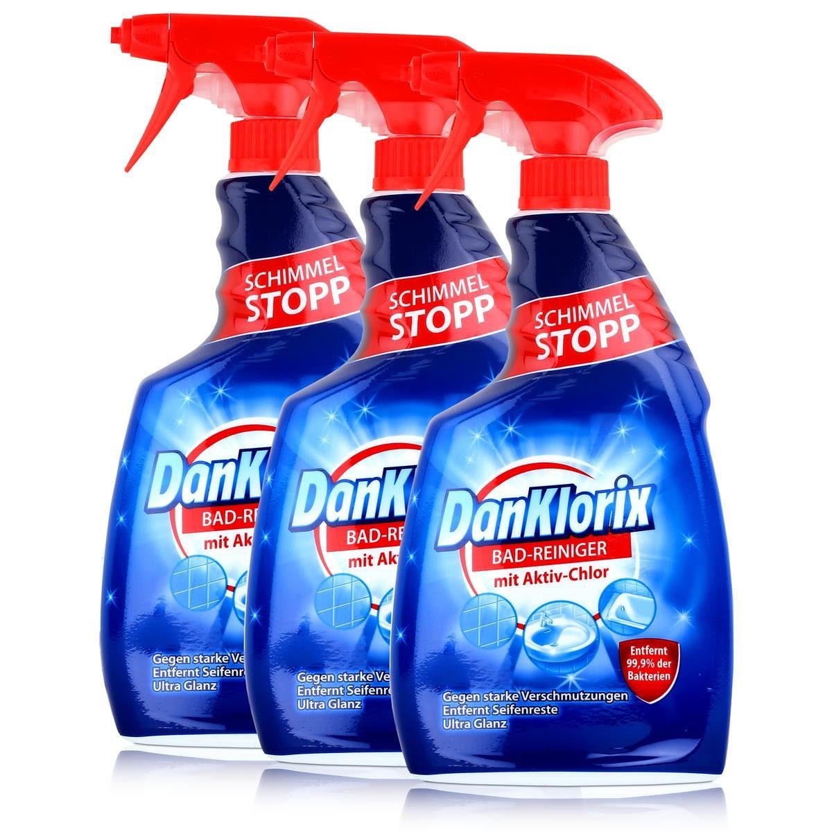 DanKlorix DanKlorix Bad-Reiniger mit Aktiv-Chlor 750ml - Schimmel-Stopp (3er Pac Очиститель ванной комнаты