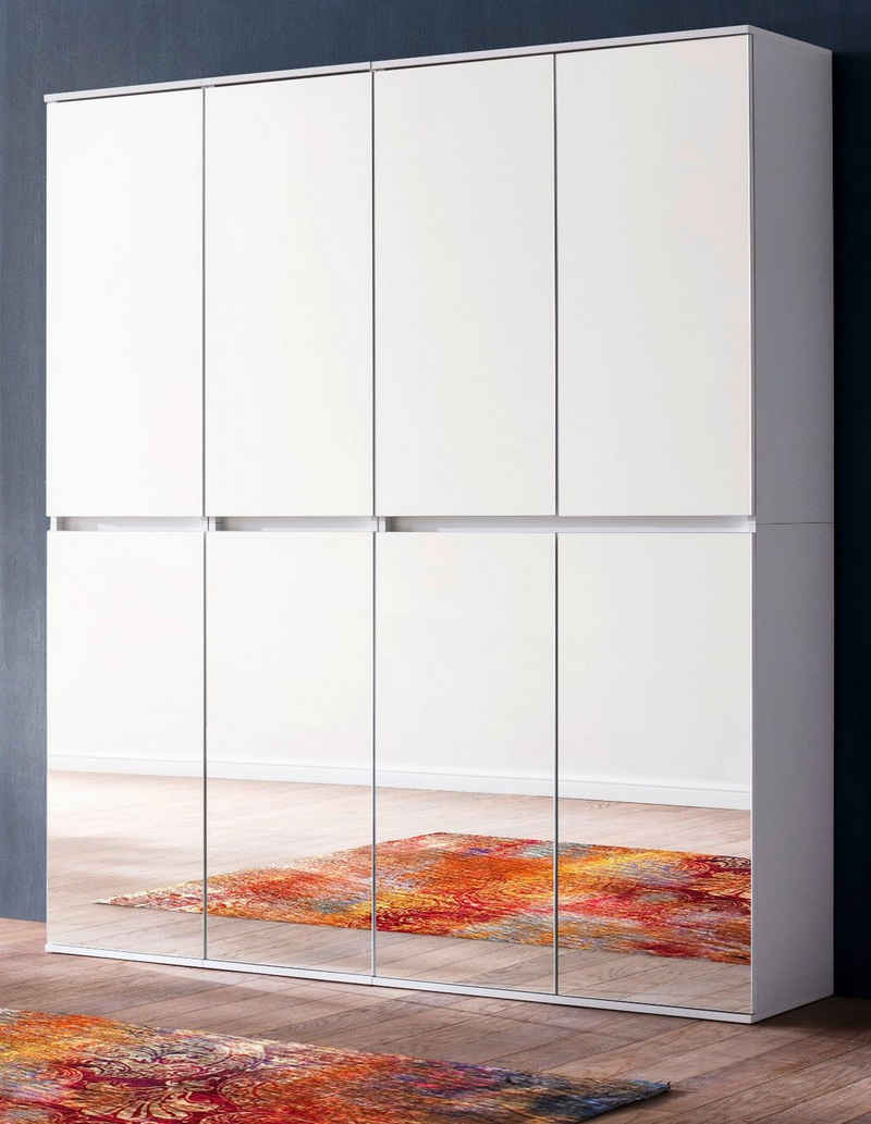 Furn.Design Garderobenschrank Reflect (Mehrzweckschrank 8-türig, 148 x 191 cm) variable Inneneinteilung