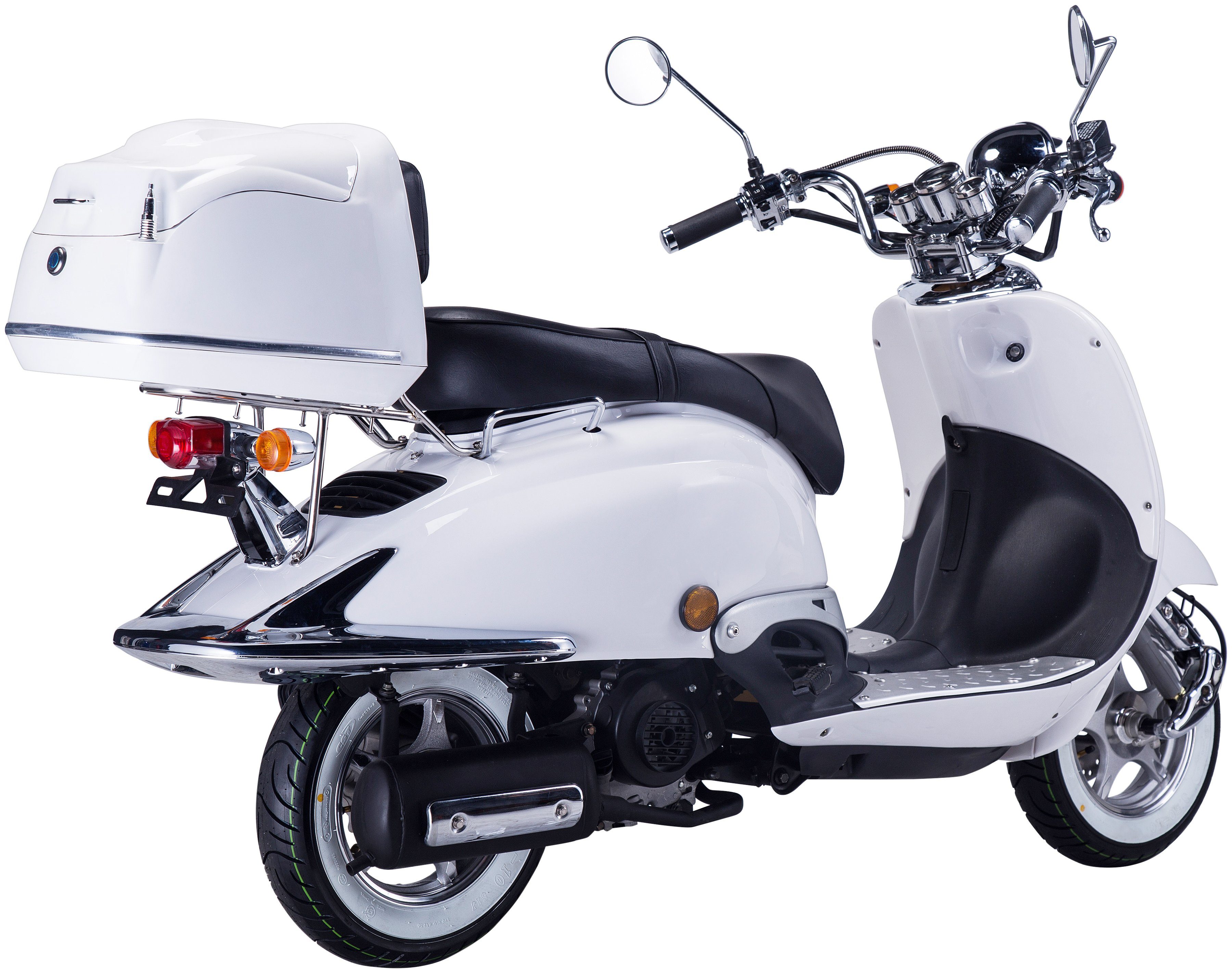 GT UNION Topcase Motorroller (Set), km/h, mit weiß 45 ccm, 50 5, Euro Strada