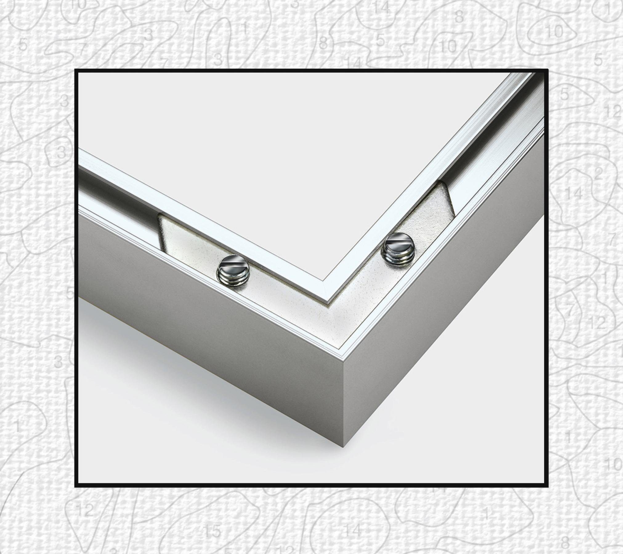 Schipper Bilderrahmen Malen nach Zahlen, Triptychon 80x50 cm, silberfarben, (Set), Made in Germany