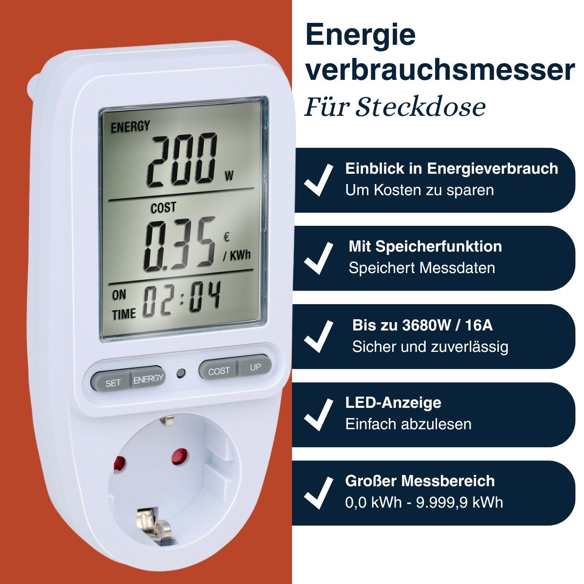 Grundig Grundig Strohmzähler Steckdosenleiste