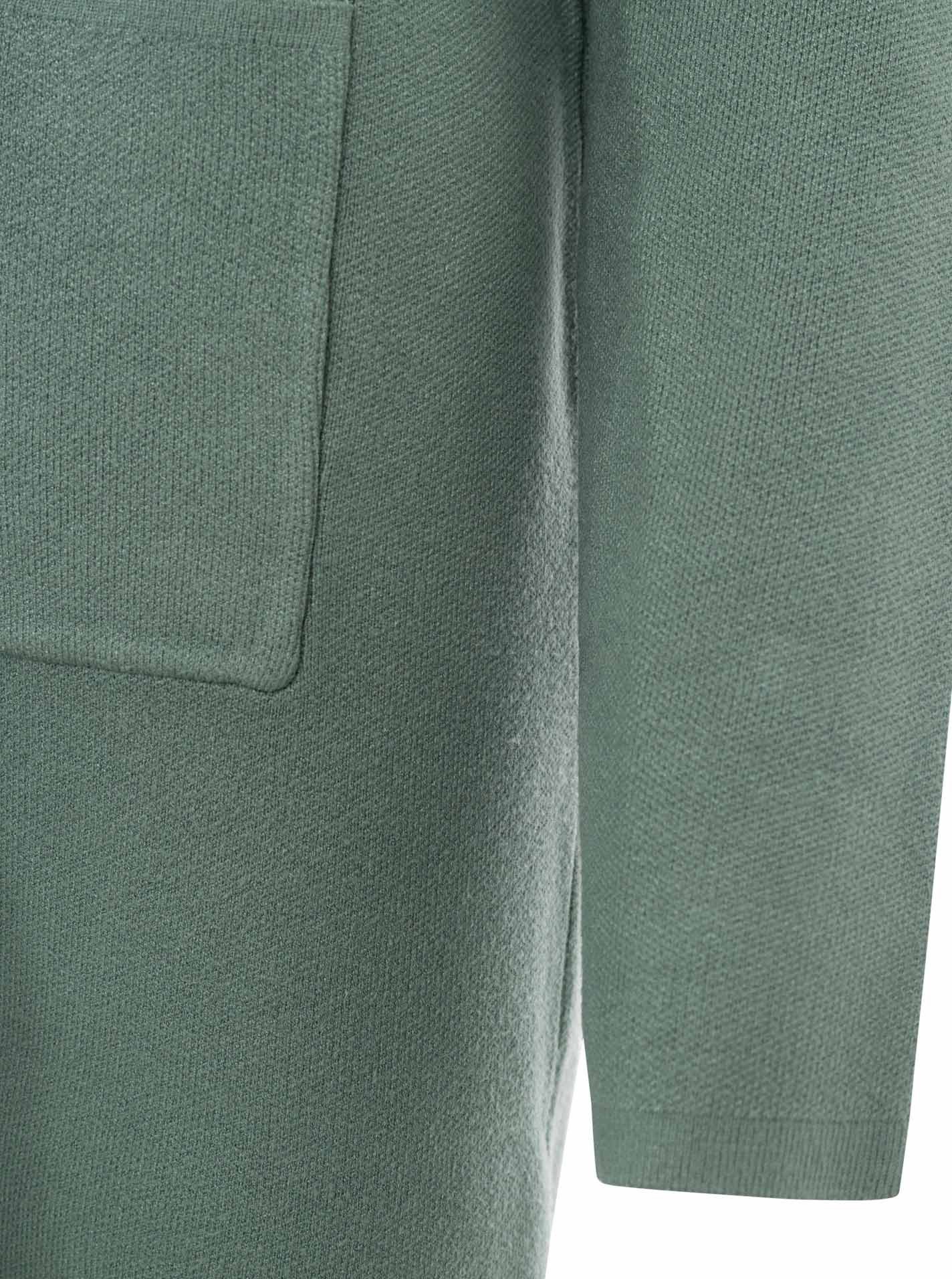 Zwillingsherz Cardigan "Jessi" mit Kragen, Langarm, aufgesetzte Taschen, ohne Verschluss, knielang – Bild 5 von 5