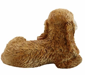 Castagna Tierfigur Dekofigur Hund Cocker Spaniel Welpe Hundefigur liegend Kollektion Castagna aus Resin H 16 cm