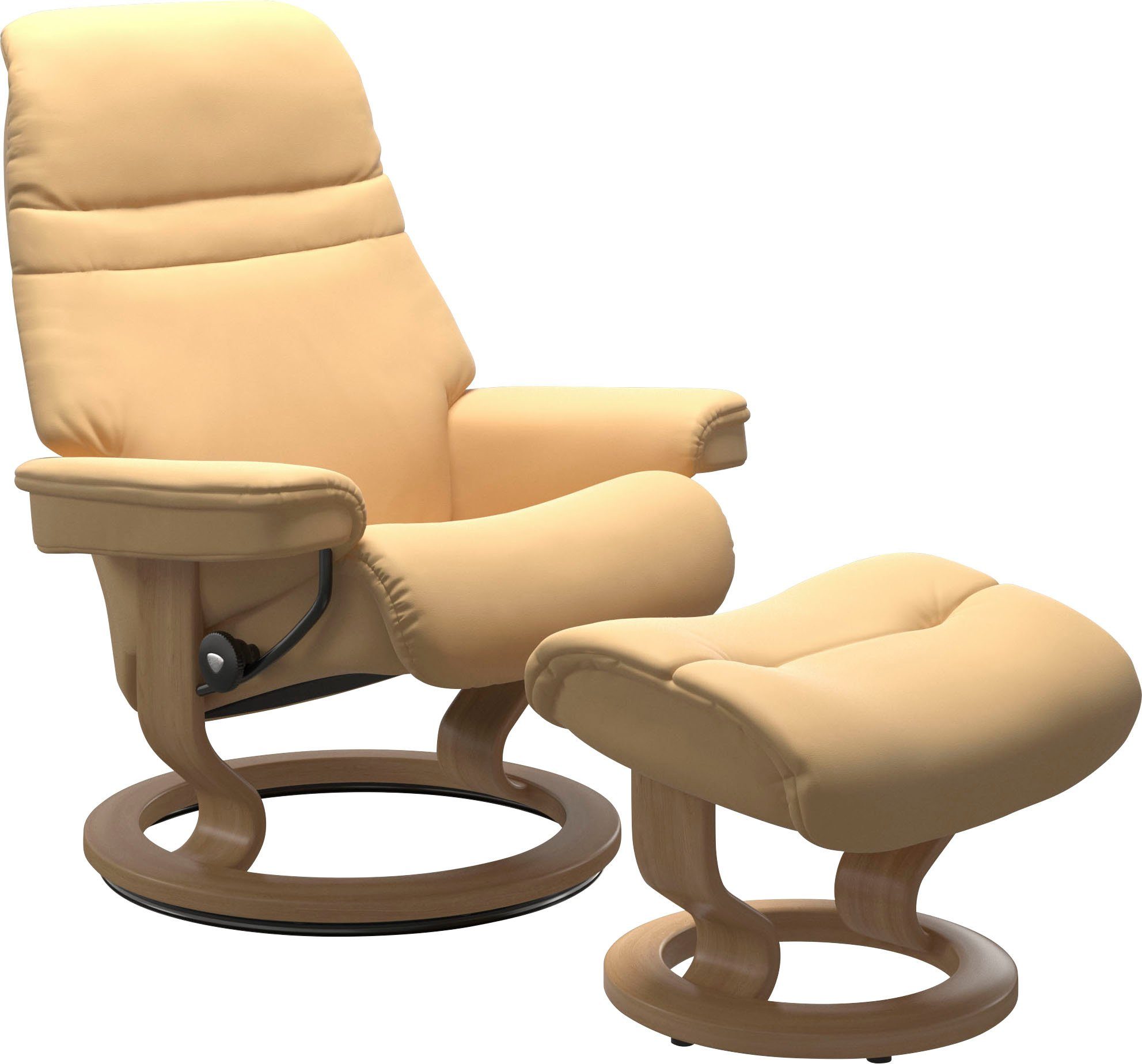 (Set, Stressless® mit Gestell Größe Base, Classic Sunrise Eiche Hocker), mit L, Relaxsessel Relaxsessel