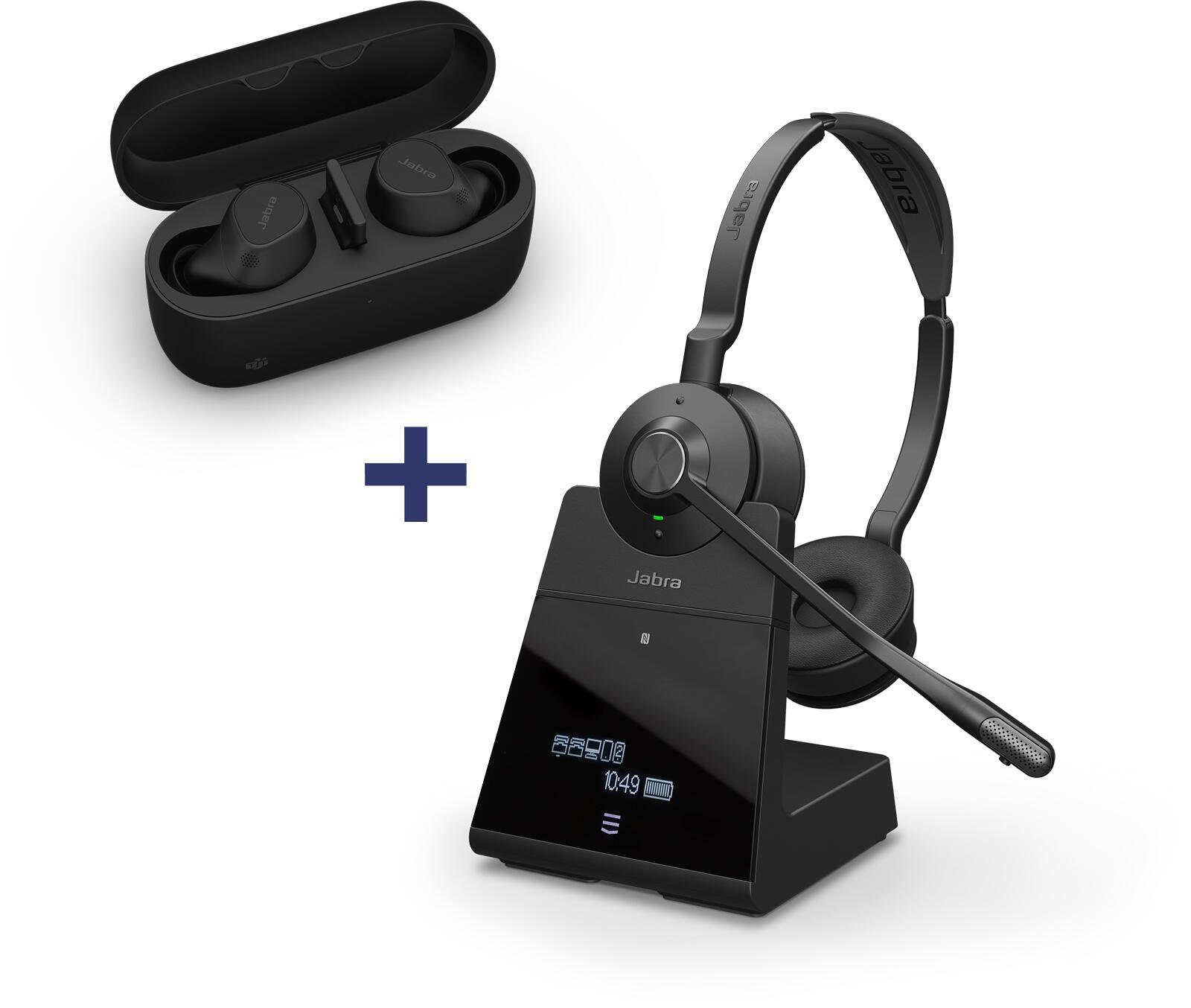 Jabra Headset, Bluetooth, kabellos, USB-A, Ladecase, Wireless-Charging-Pad