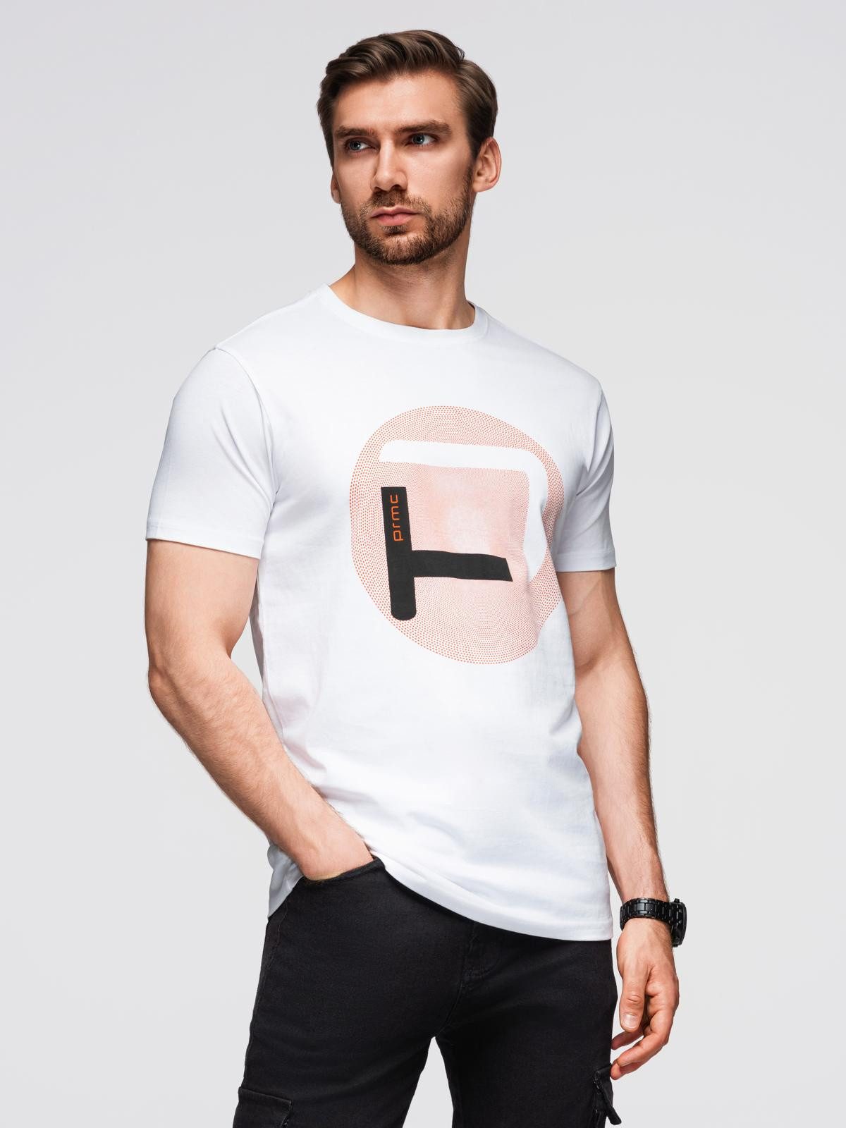 OMBRE Print-Shirt T-Shirt mit großem Aufdruck