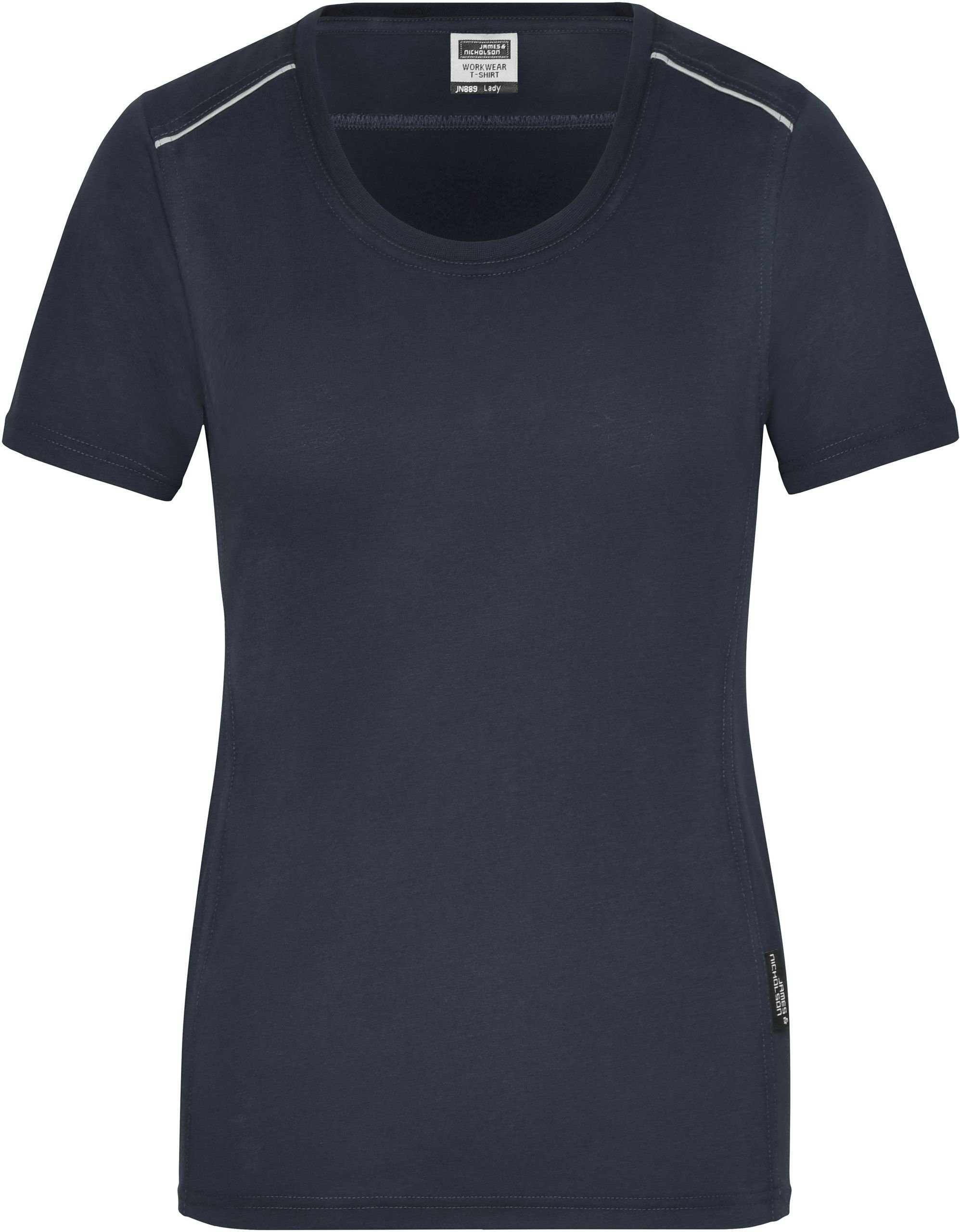 James & Nicholson T-Shirt Arbeits Workwear T-Shirt -Solid- FaS50889 Bio Baumwolle Navy