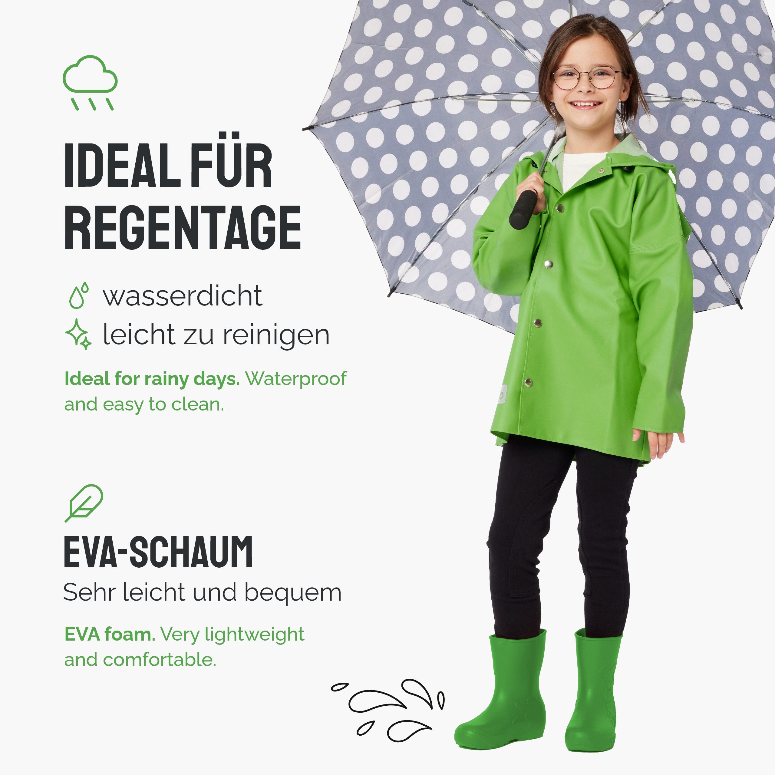 Ladeheid EVA Kinder Regenschuhe LA-CA-10 Gummistiefel – Bild 4 von 5