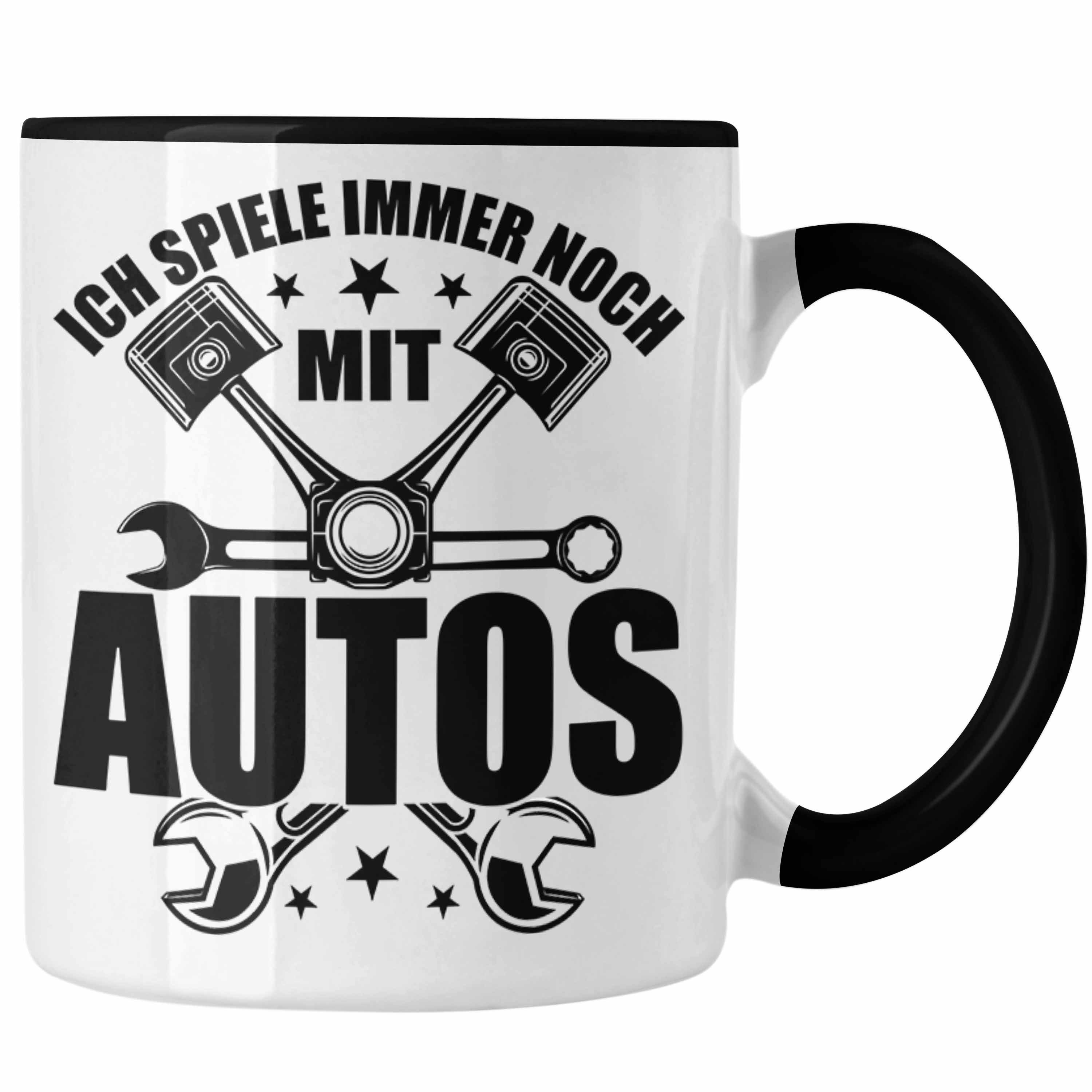 Trendation Tasse KFZ Mechaniker Tasse Geschenk Spruch Männer KFZ Mechatroniker Geschenk Schwarz