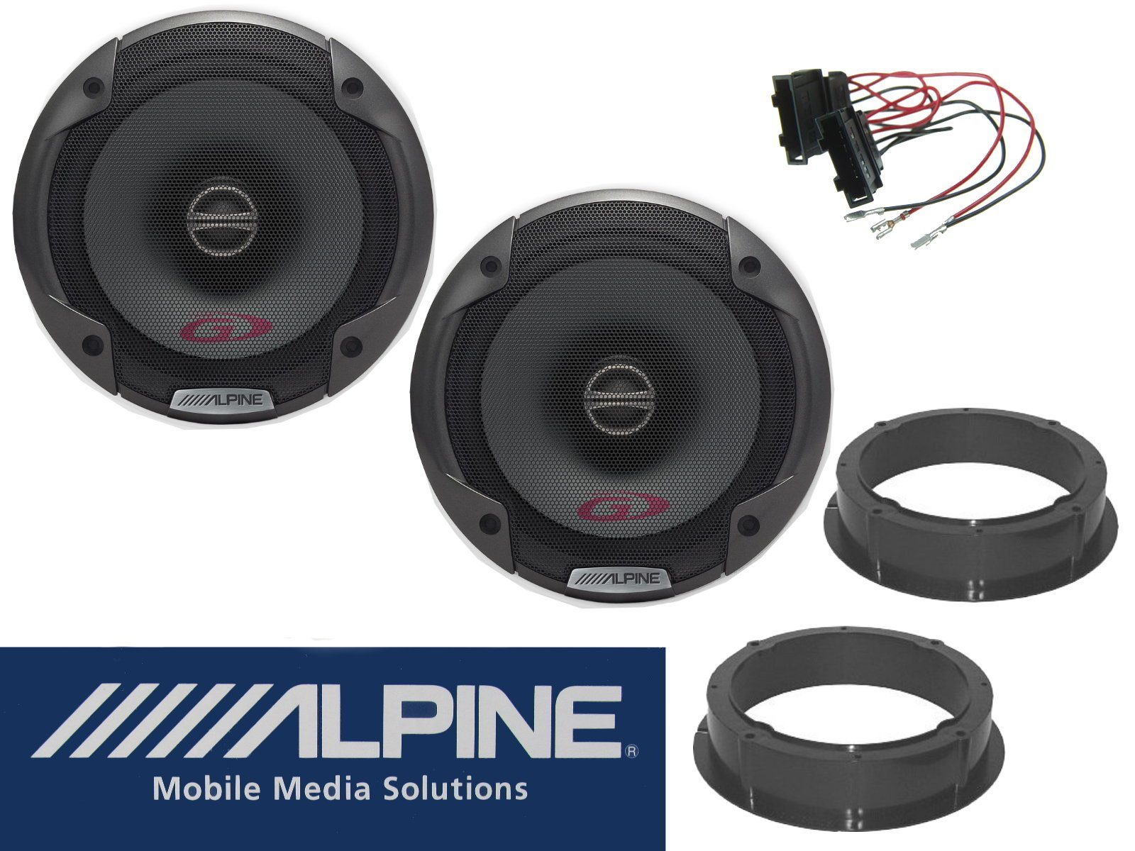 DSX Alpine für Skoda Roomster Bj 06-15 Tür vorn hinten Auto-Lautsprecher (60 W) | Auto-Lautsprecher