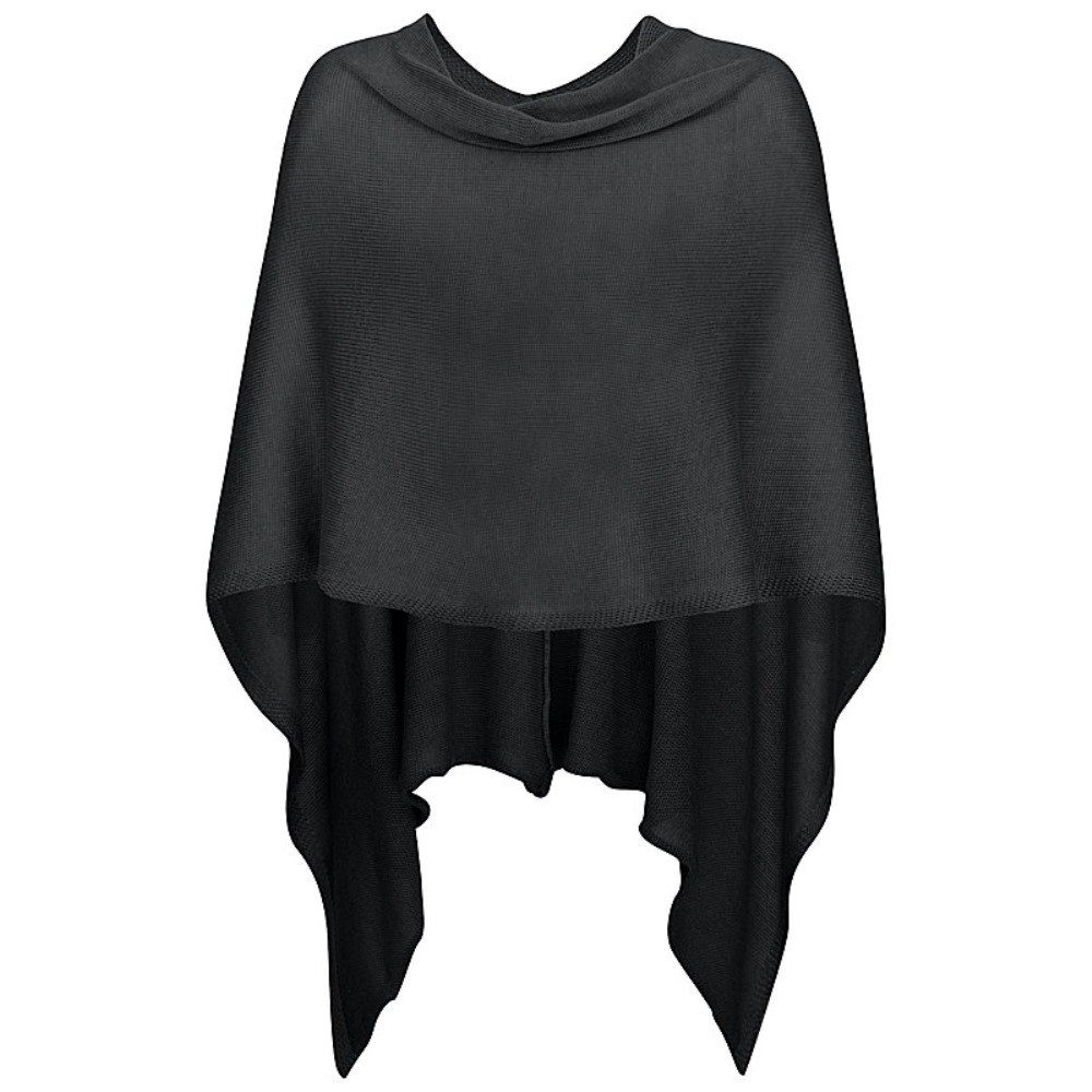 Strickponcho Damen Poncho Cape Überwurf Strickponcho feiner Strick 221