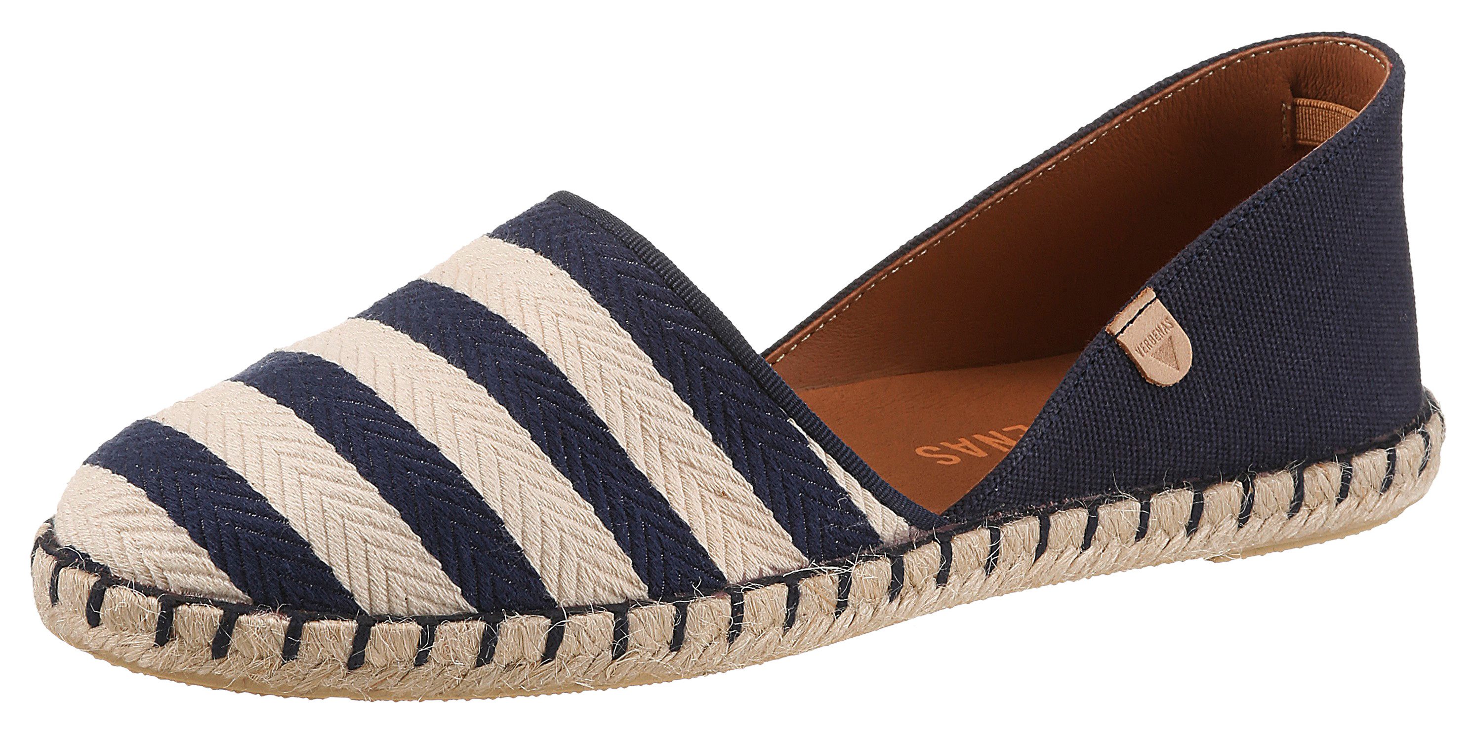 VERBENAS CARMEN Espadrille Slipper, Sommerschuh, Urlaubsschuh in maritimer Optik