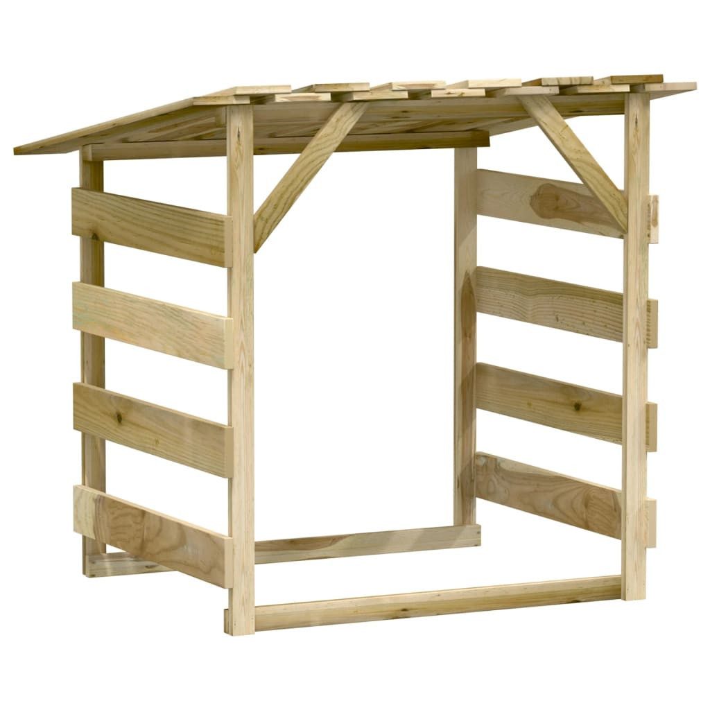 vidaXL Kaminholzregal 100 x 90 x 100 cm Holz Pergola mit Dach 100x90x100 cm aus imprägnierte, BxTxH:100x90x100 cm