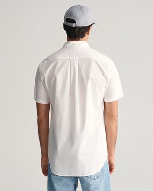 Gant Kurzarmhemd Regular Fit Popeline Hemd leicht strapazierfähig pflegeleicht mit einer kleinen Logostickerei auf der Brusttasche