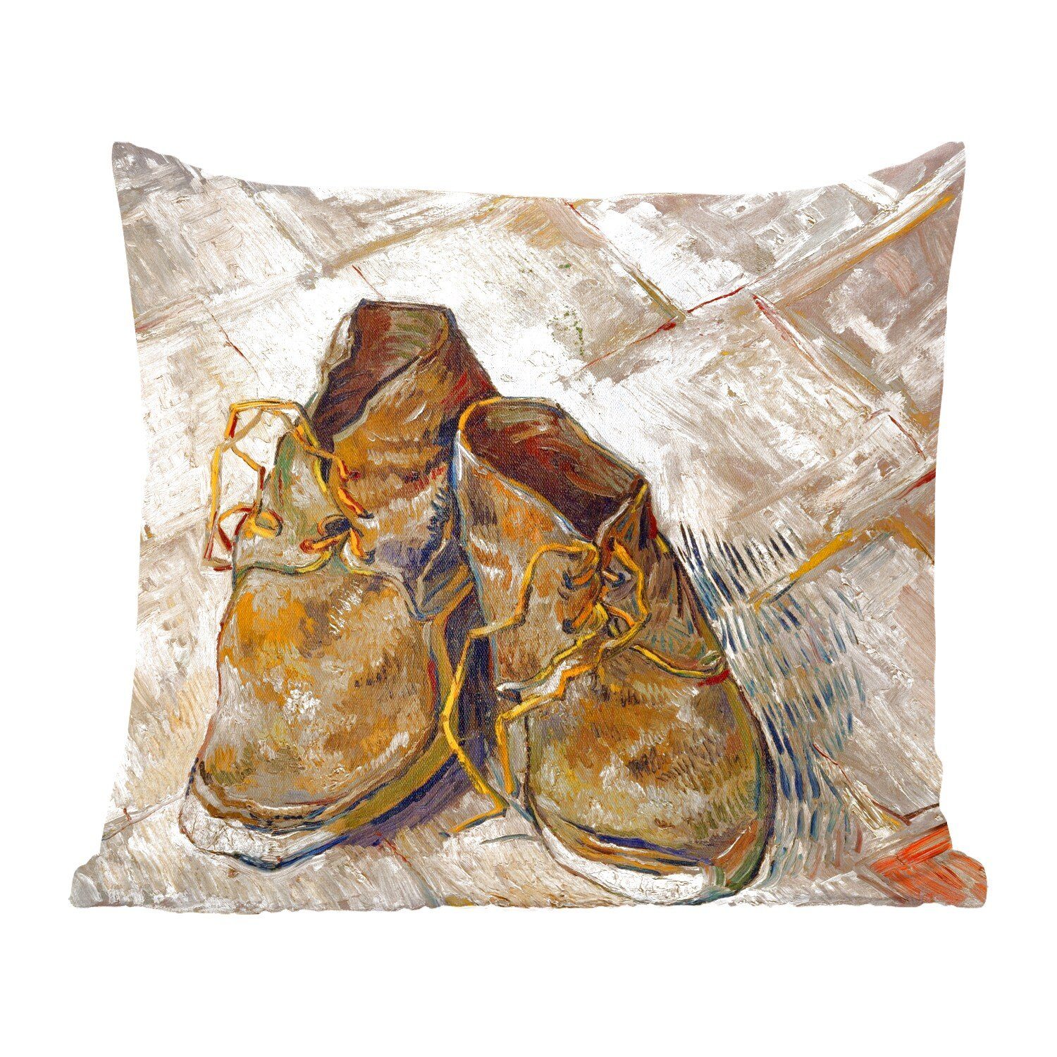 MuchoWow Dekokissen Schuhe - Vincent van Gogh, Zierkissen mit Füllung für Wohzimmer, Schlafzimmer, Deko, Sofakissen