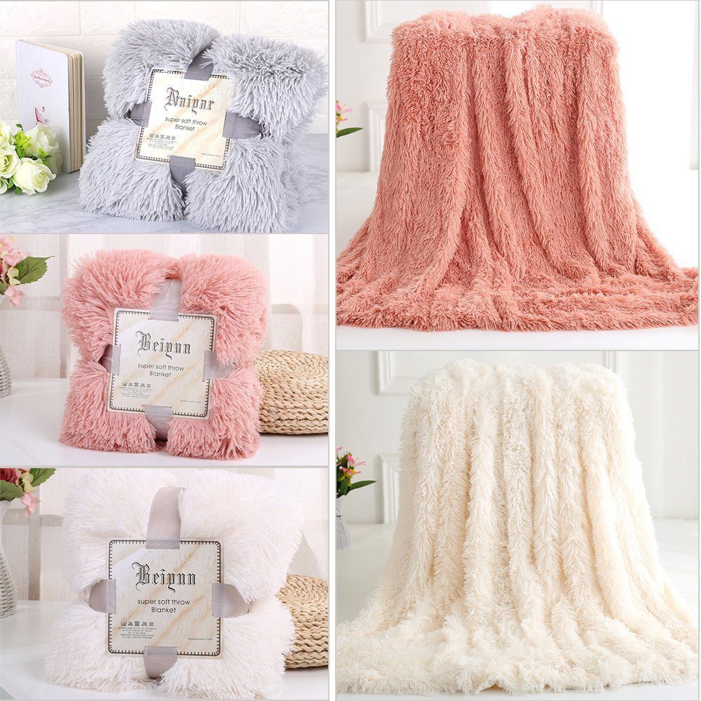 Wohndecke Weiche lange Zotteldecke, Flauschig Kuscheldecke, günstig online kaufen