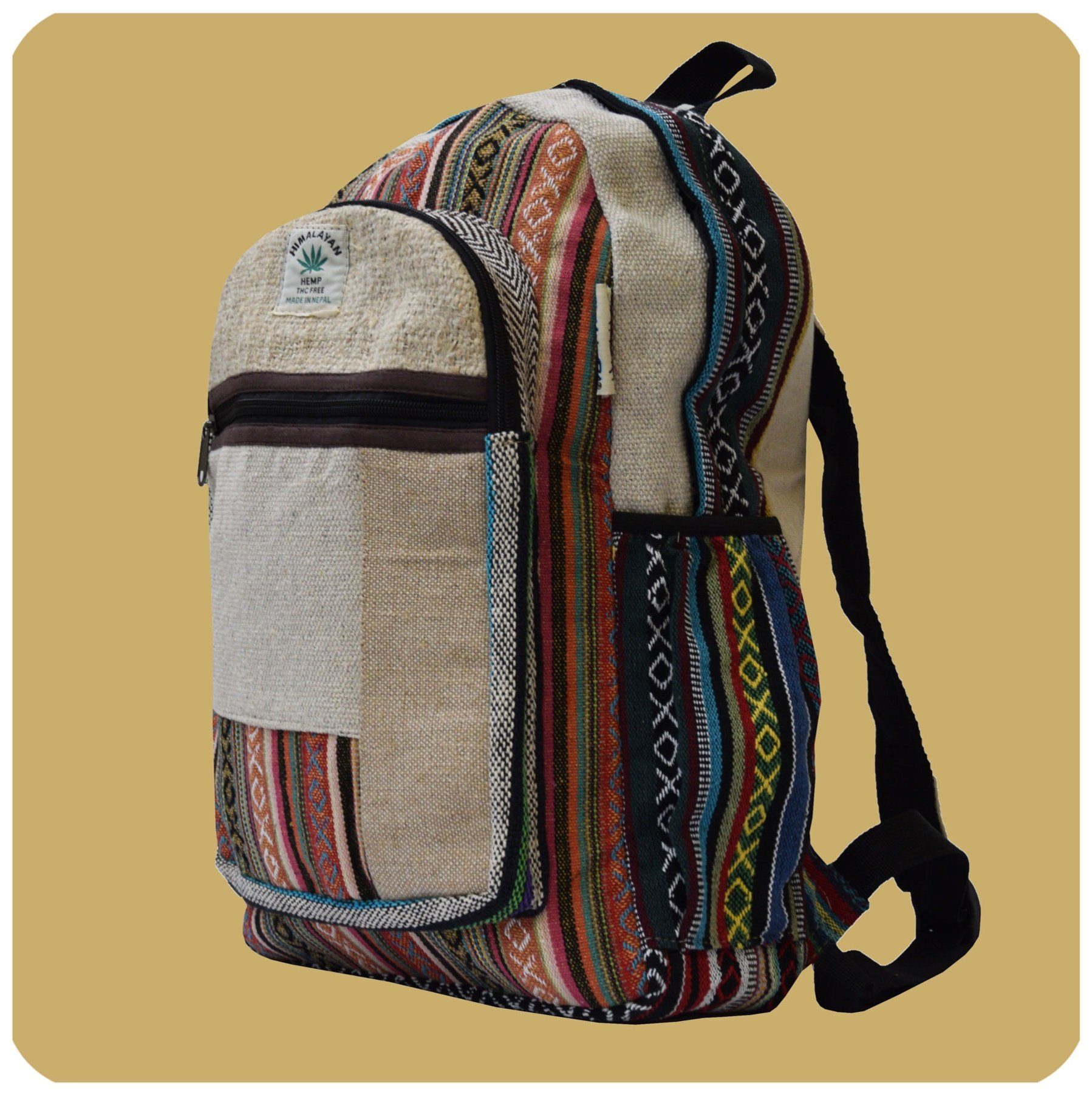 SIMANDRA Freizeitrucksack Hanf Rucksack, Ethno handgefertigt in Nepal mit v günstig online kaufen