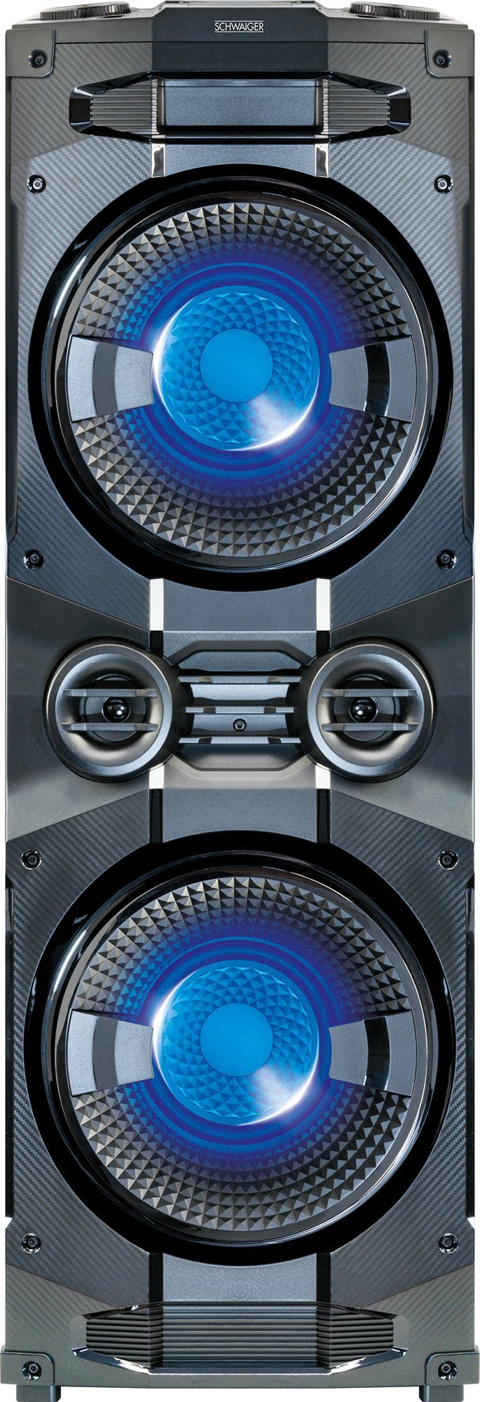 Schwaiger 658057 Party-Lautsprecher (Bluetooth, 200 Karaokefunktion, LED W, Lichteffekte)