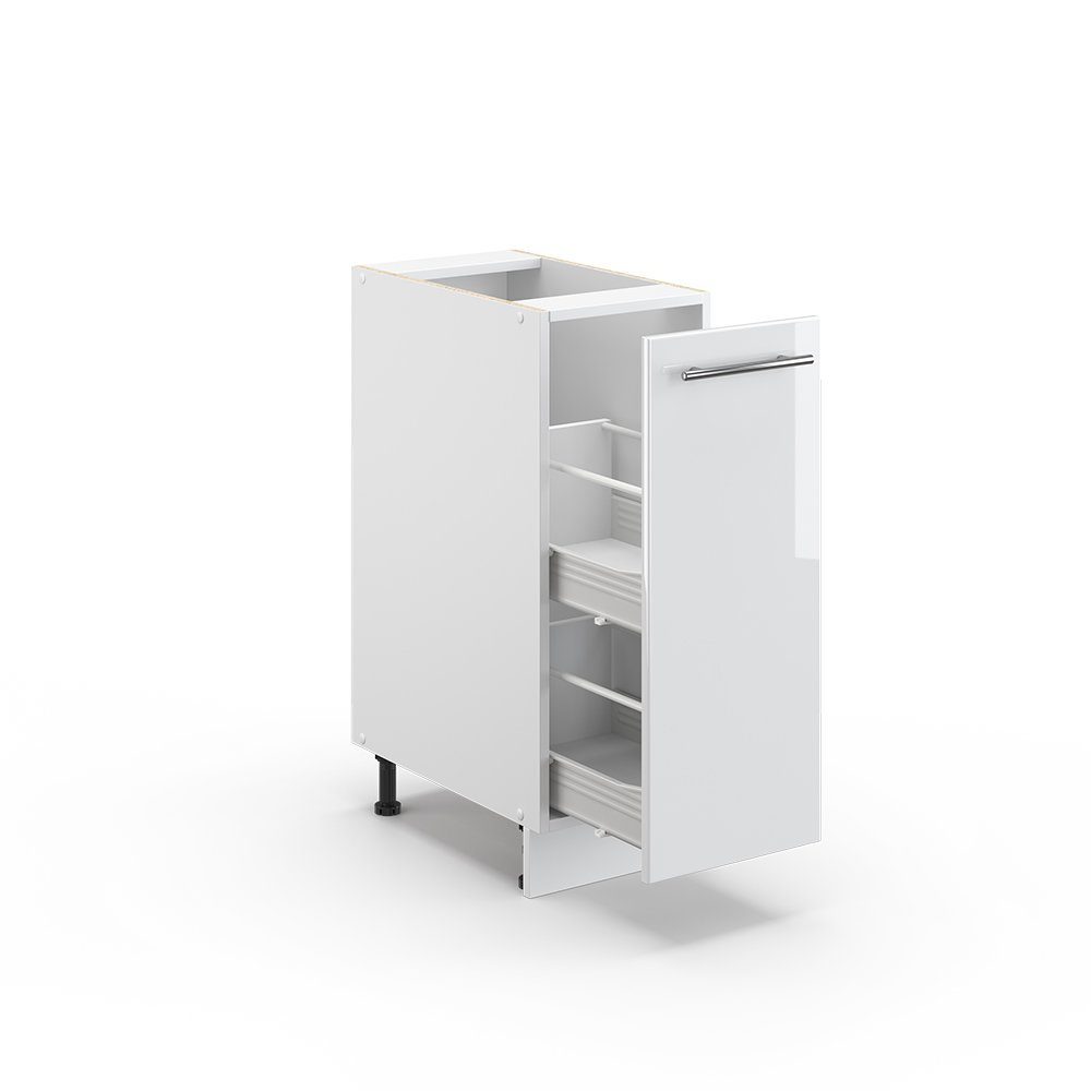 Vicco Apothekerschrank Fame-Line, Weiß Hochglanz/Weiß, 30 cm ohne Arbeitsplatte (1-St) – Bild 5 von 5
