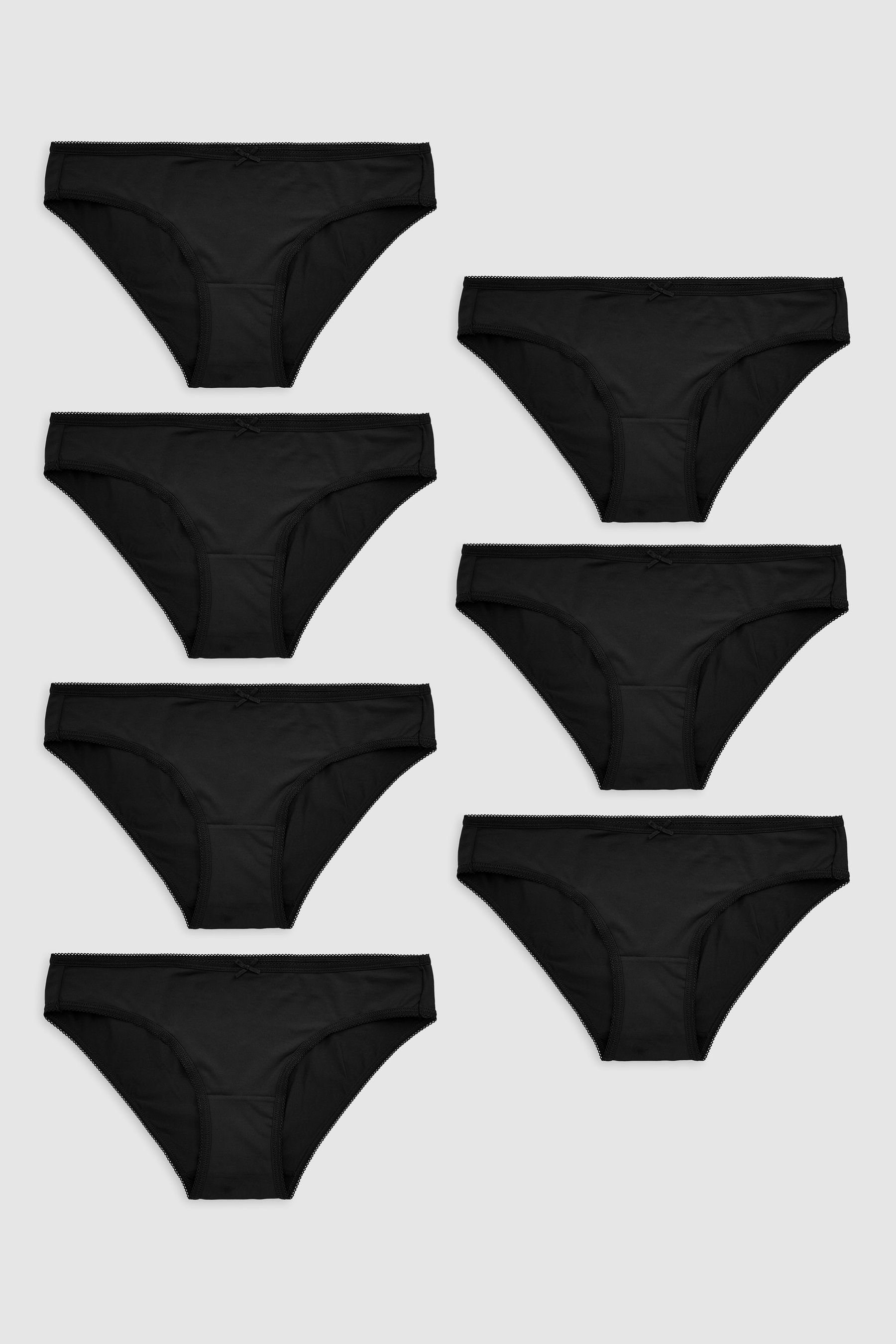 Next Bikinislip Slips aus Mikrofasern im 7er-Pack (7-St) Black