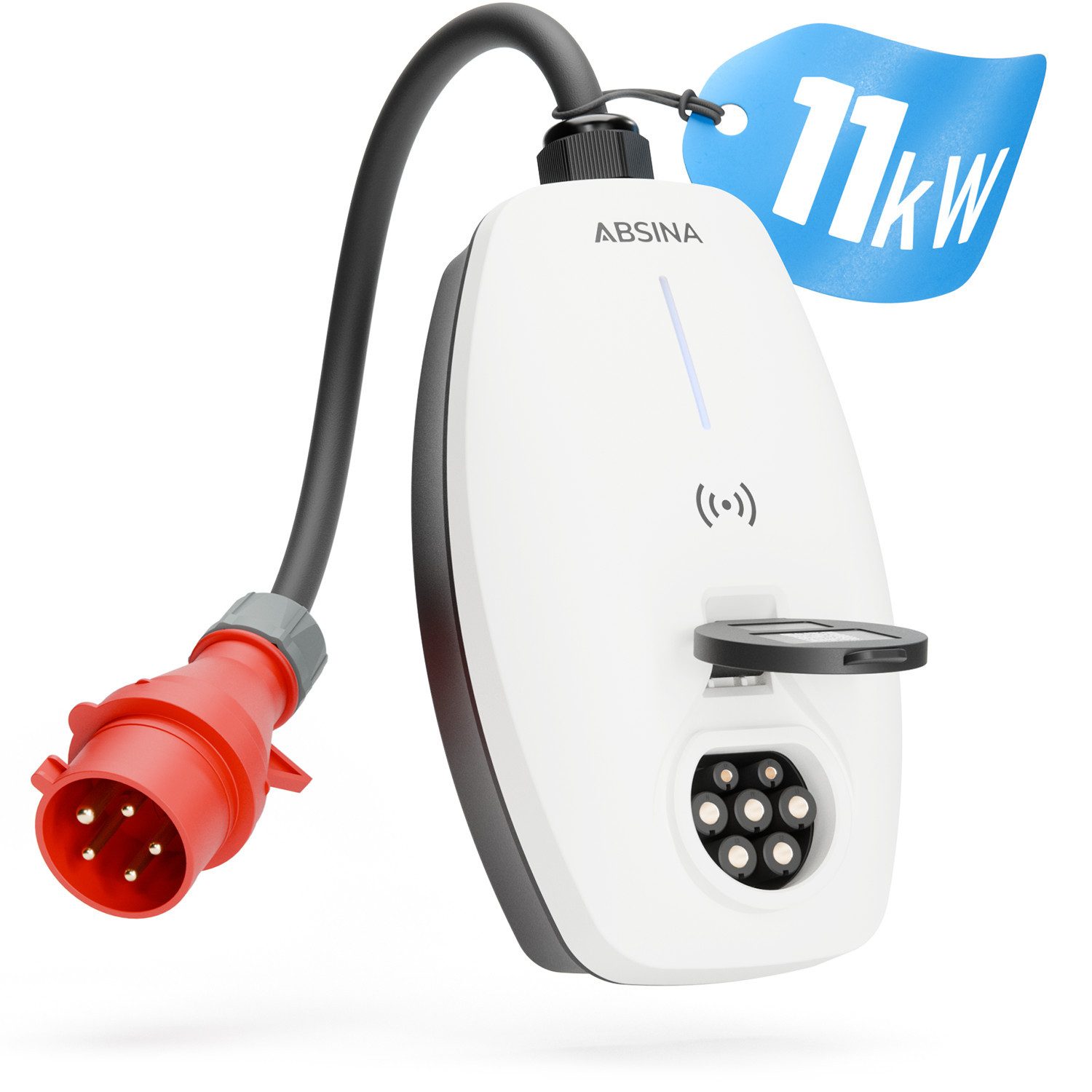 ABSINA Mobile Wallbox 11kW 16A, App Steuerung, einstellbare Ladeleistung Elektroauto-Ladegerät (1-tlg)