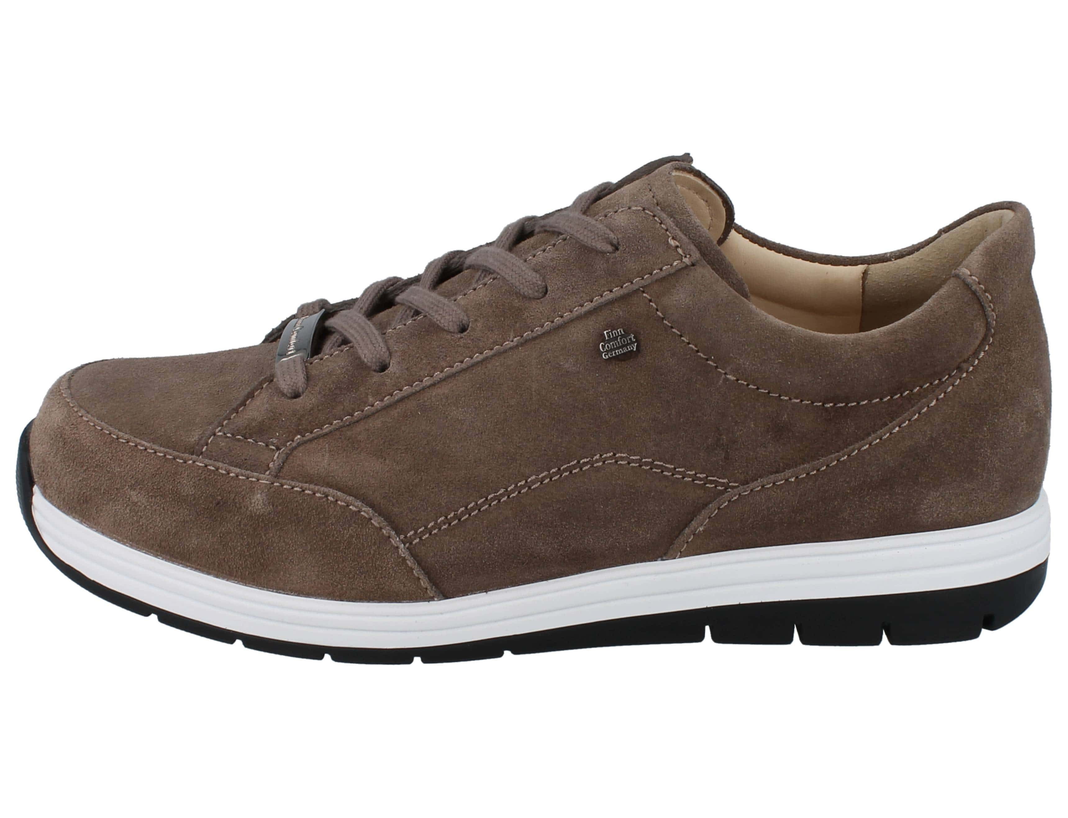 Finn Comfort FINN COMFORT Osorno Herren Halbschuhe braun oxide Velourleder - Schnürschuh Wechselfußbett