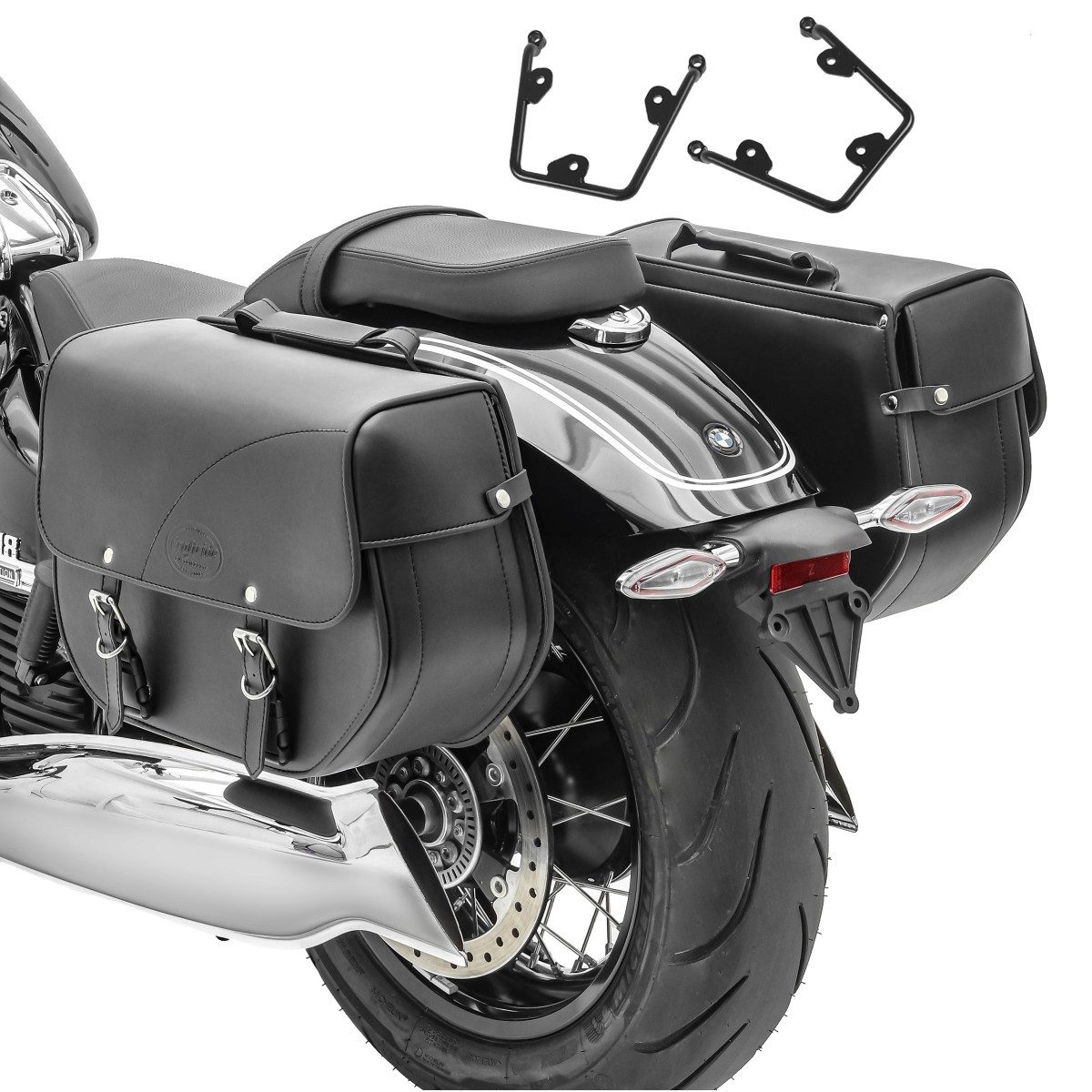 Craftride Koffer Set 2x Satteltaschen mit Halter passend für Honda Rebel 500 CMX 17-25