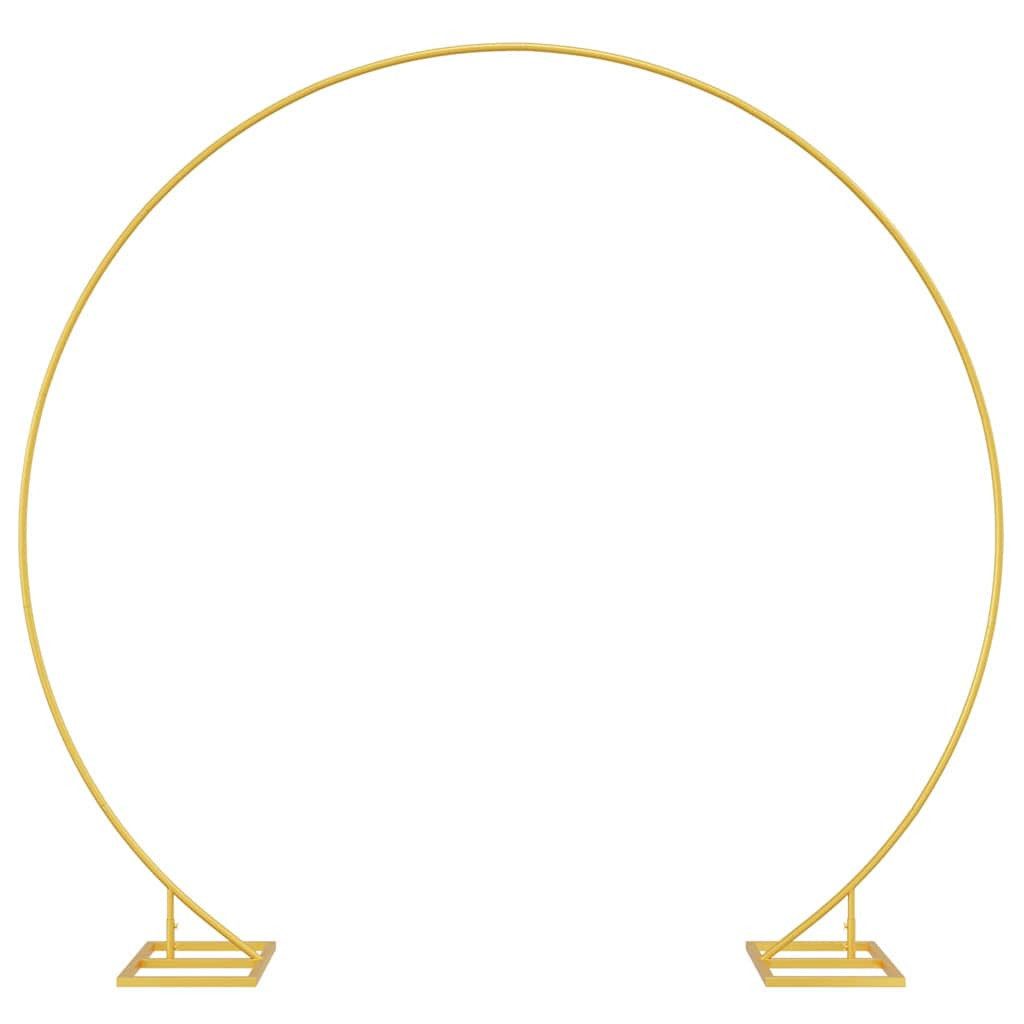 vidaXL Pergola Einzelner Hochzeitsbogen Gold 220 x 45 x 200 cm Stahl, (1-tlg)