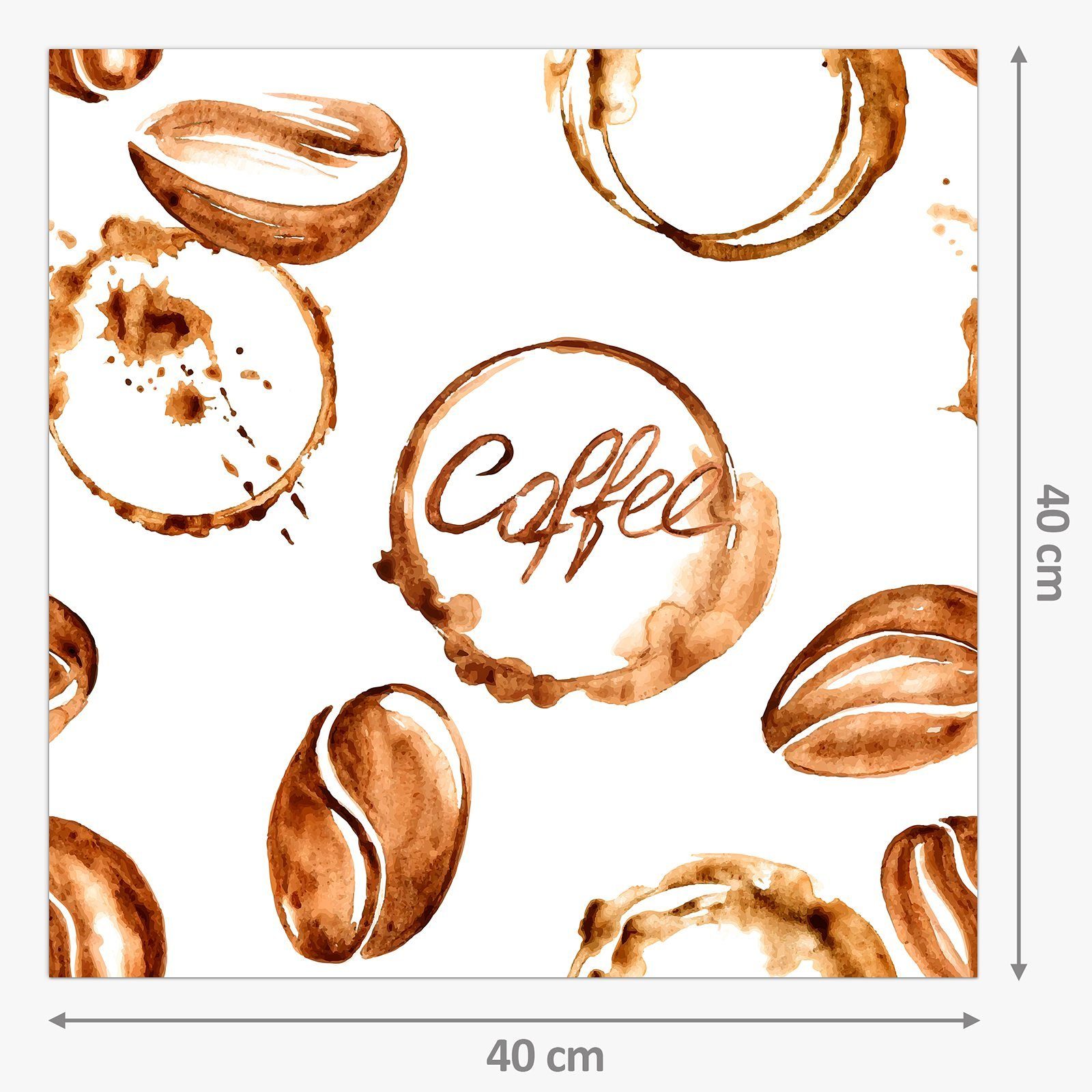 Kaffee Spritzschutz Küchenrückwand Motiv Küchenrückwand Primedeco mit Glas Aquarell