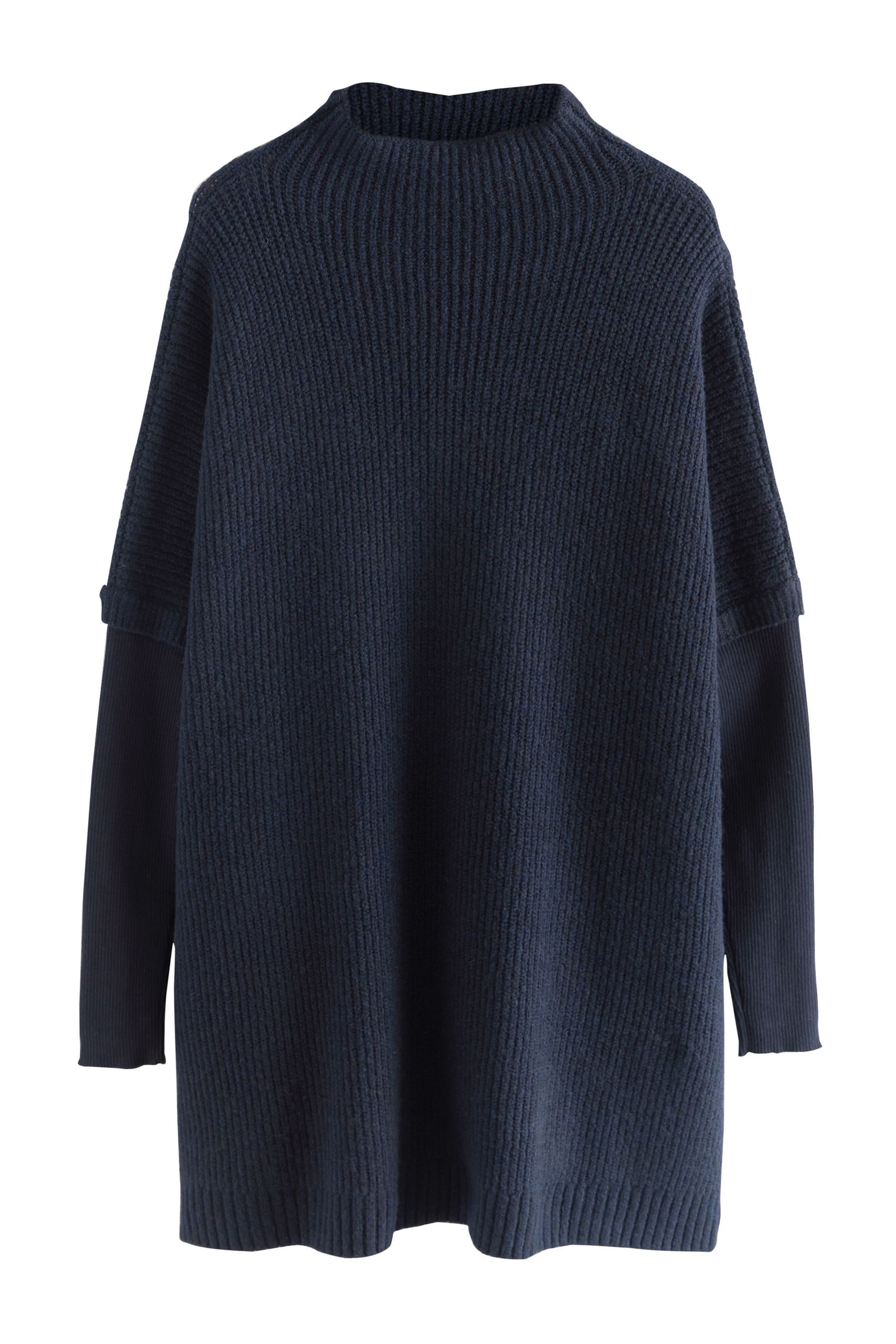 Next Strickponcho Gerippter Poncho mit vorgetäuschten Lagen (1-tlg) günstig online kaufen